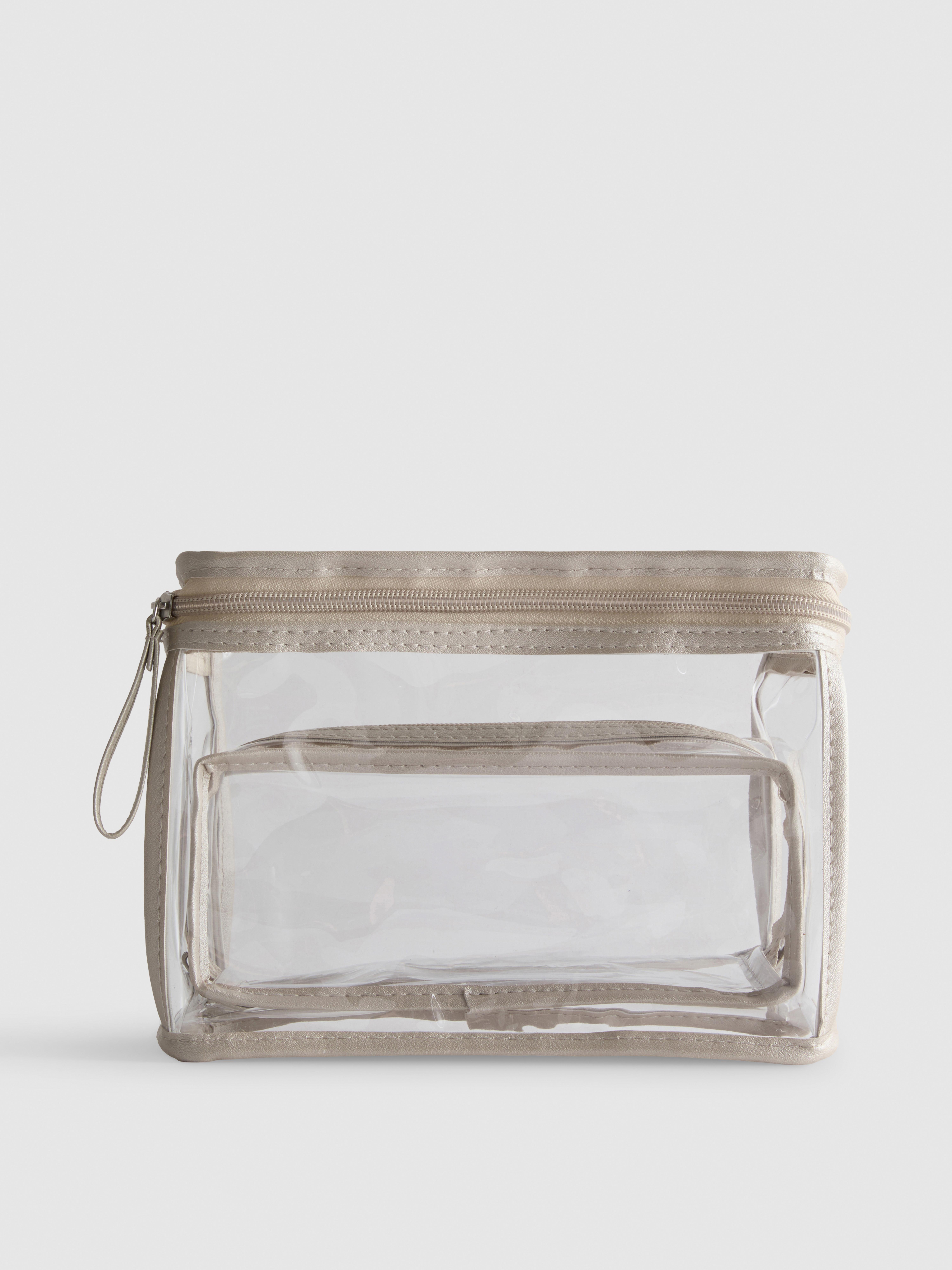 2pk Clear Makeup Bags