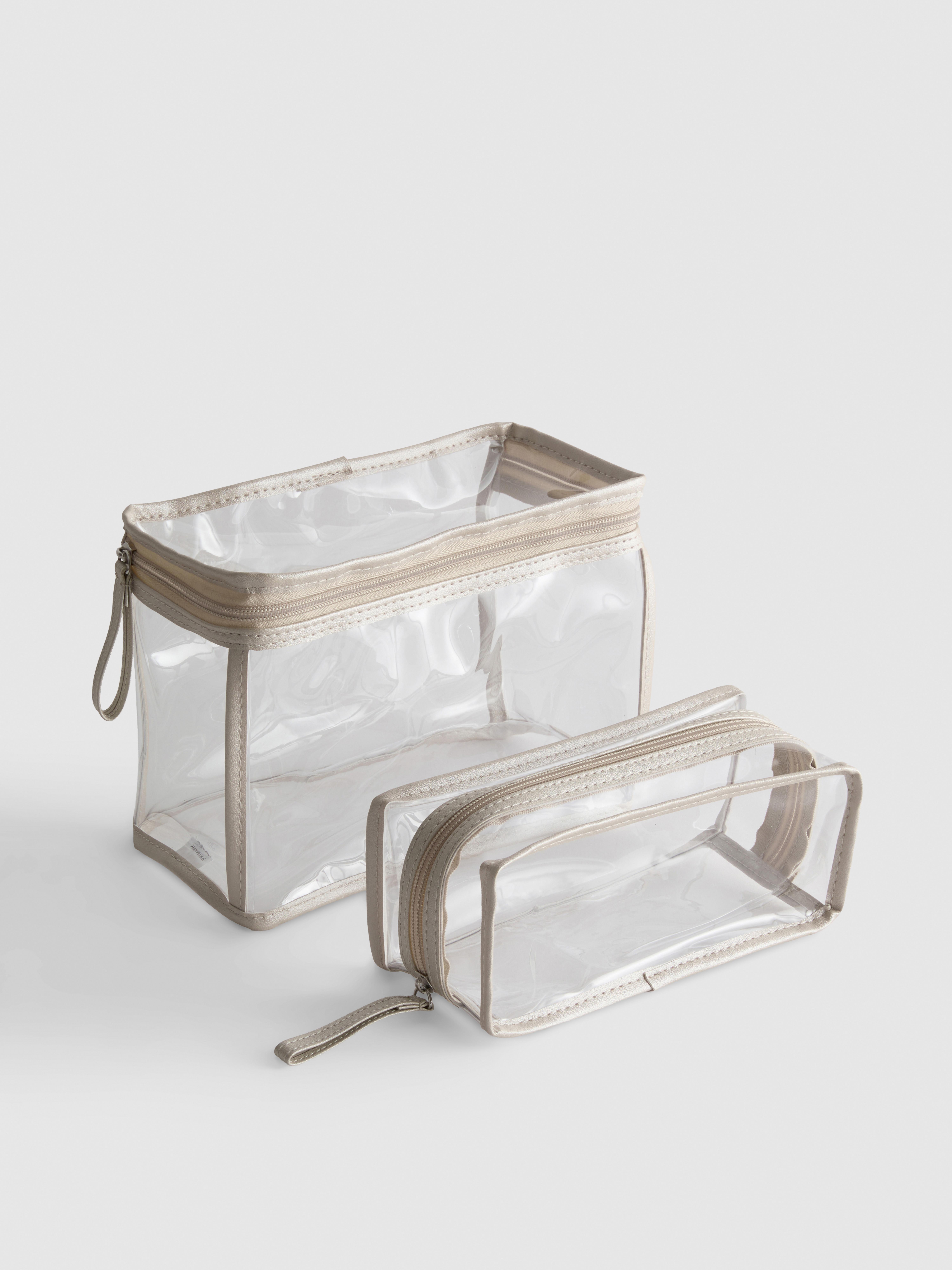 Transparente Make-up-Taschen, 2er-Pack