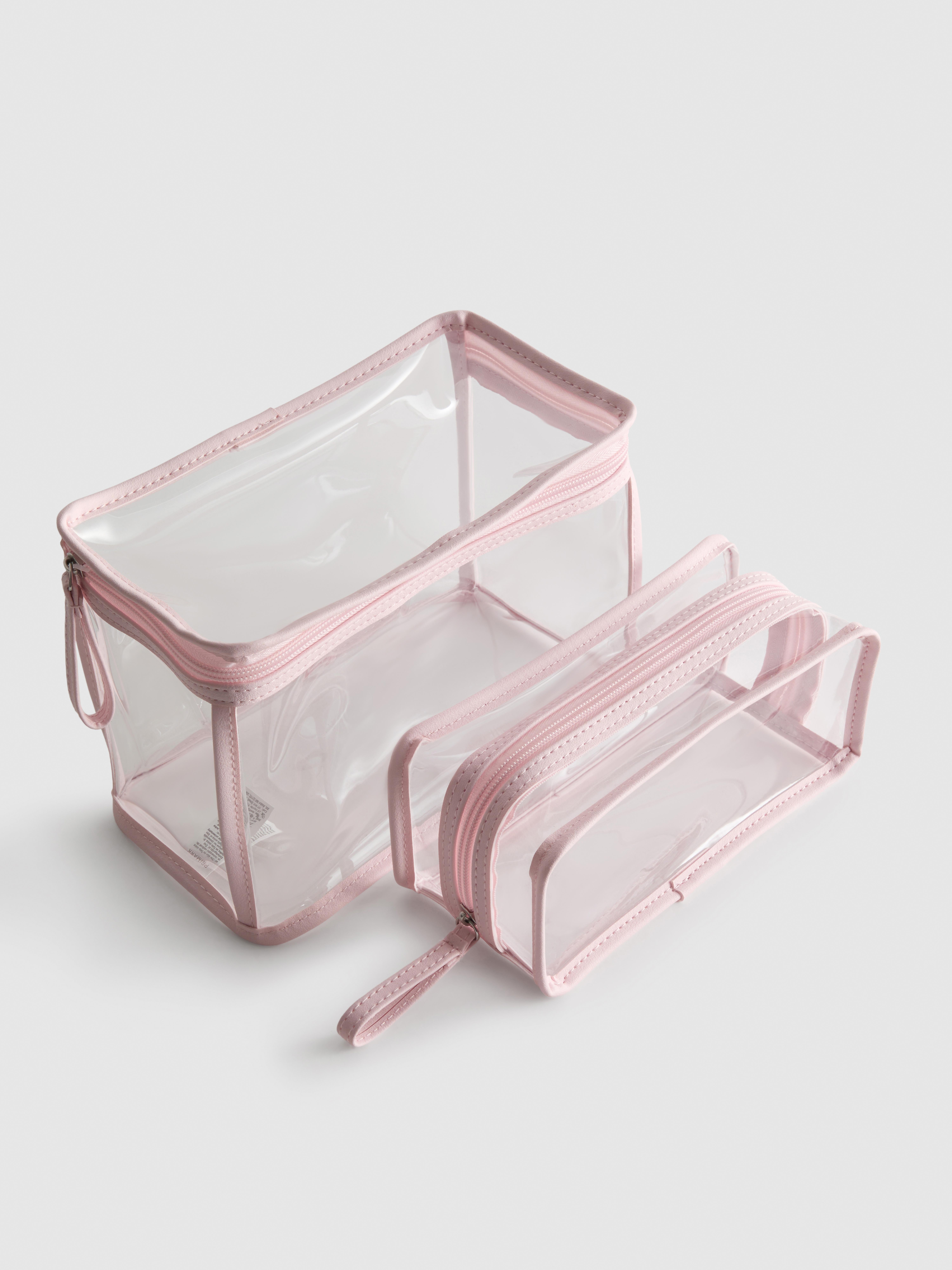 2-Pack Clear Makeup Bags