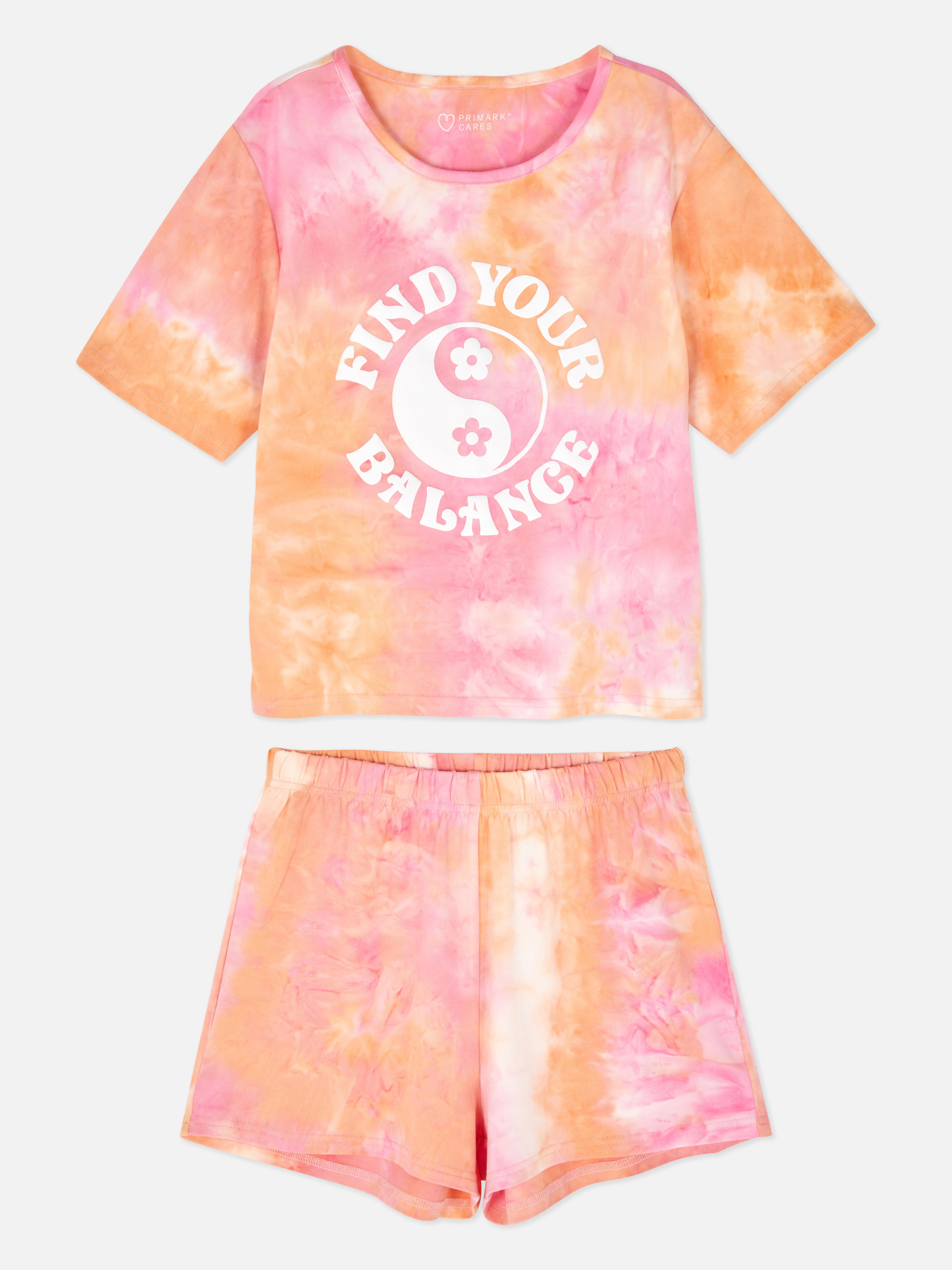 Tie-Dye T-Shirt and Shorts Pyjama Set