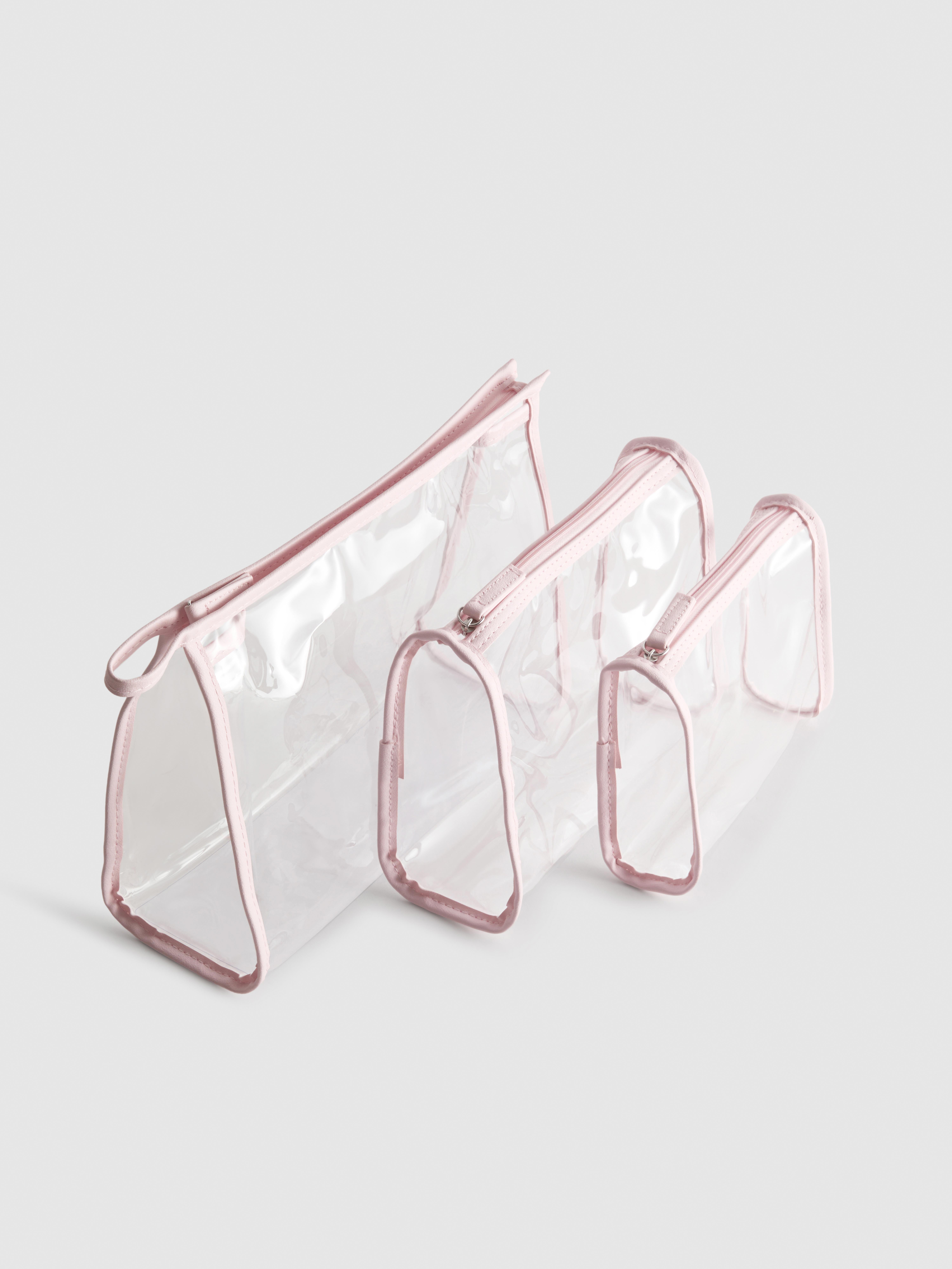 3 trousse trasparenti
