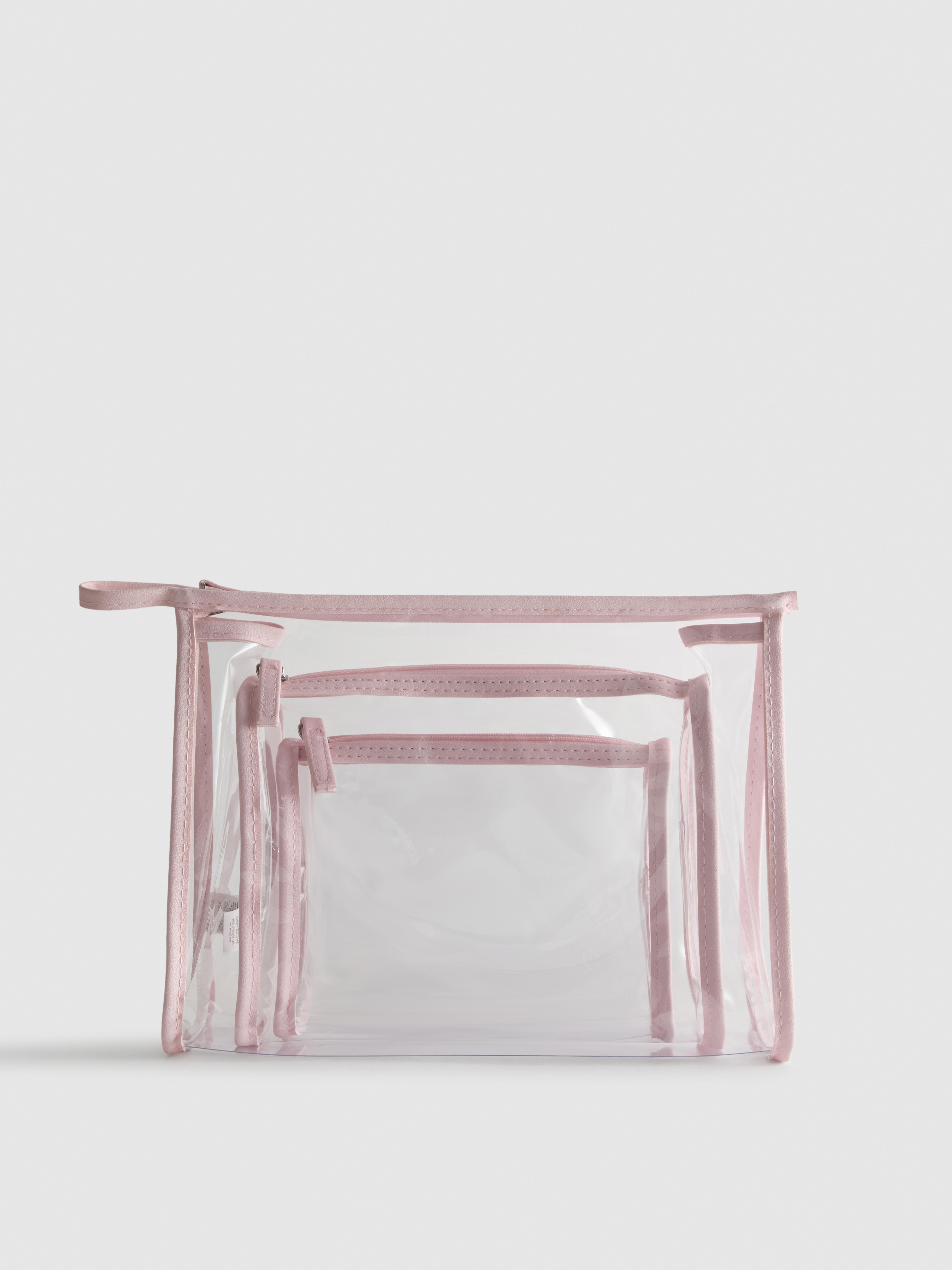 3 trousse trasparenti