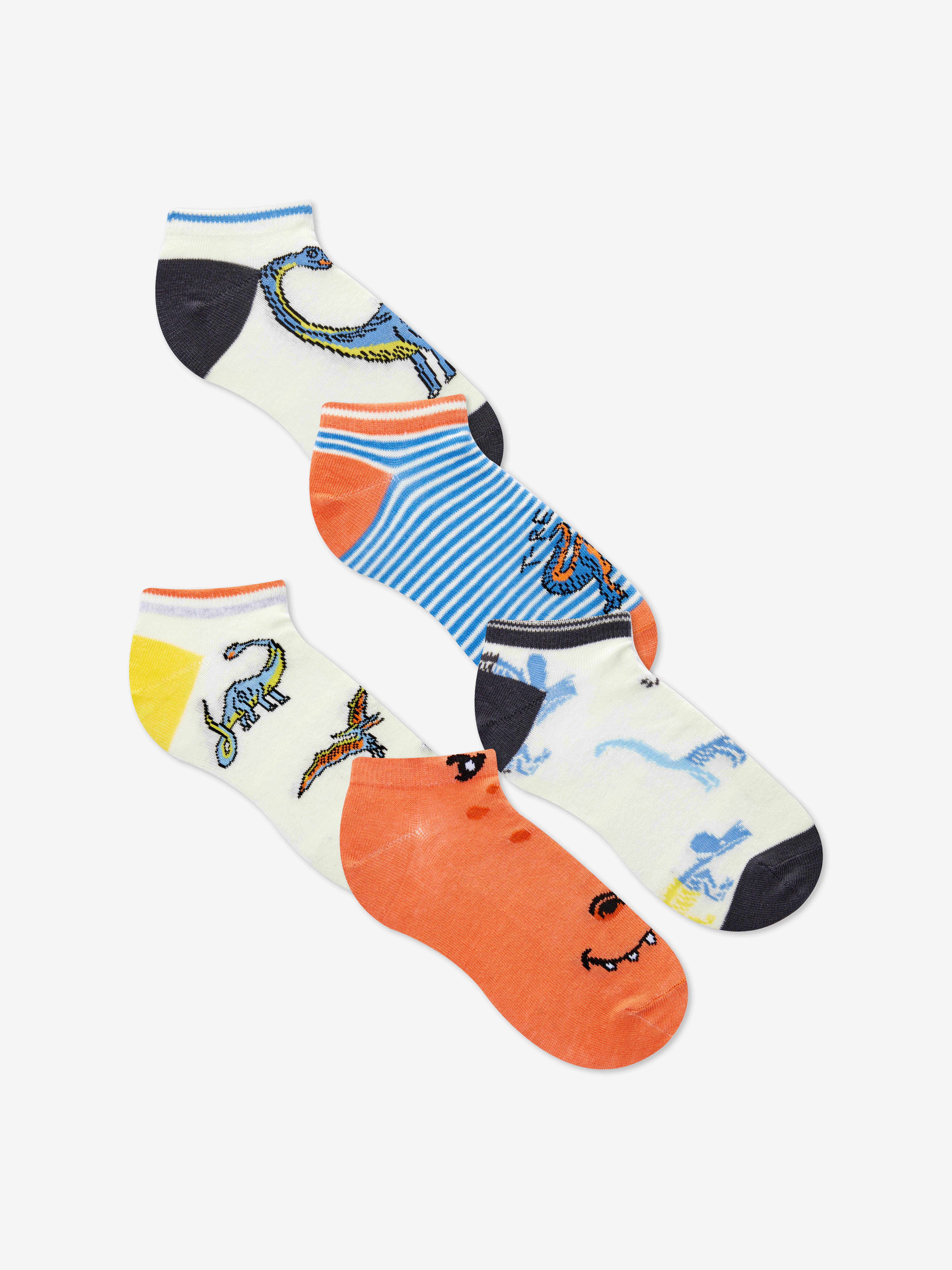 5pk Dinosaur Trainer Socks