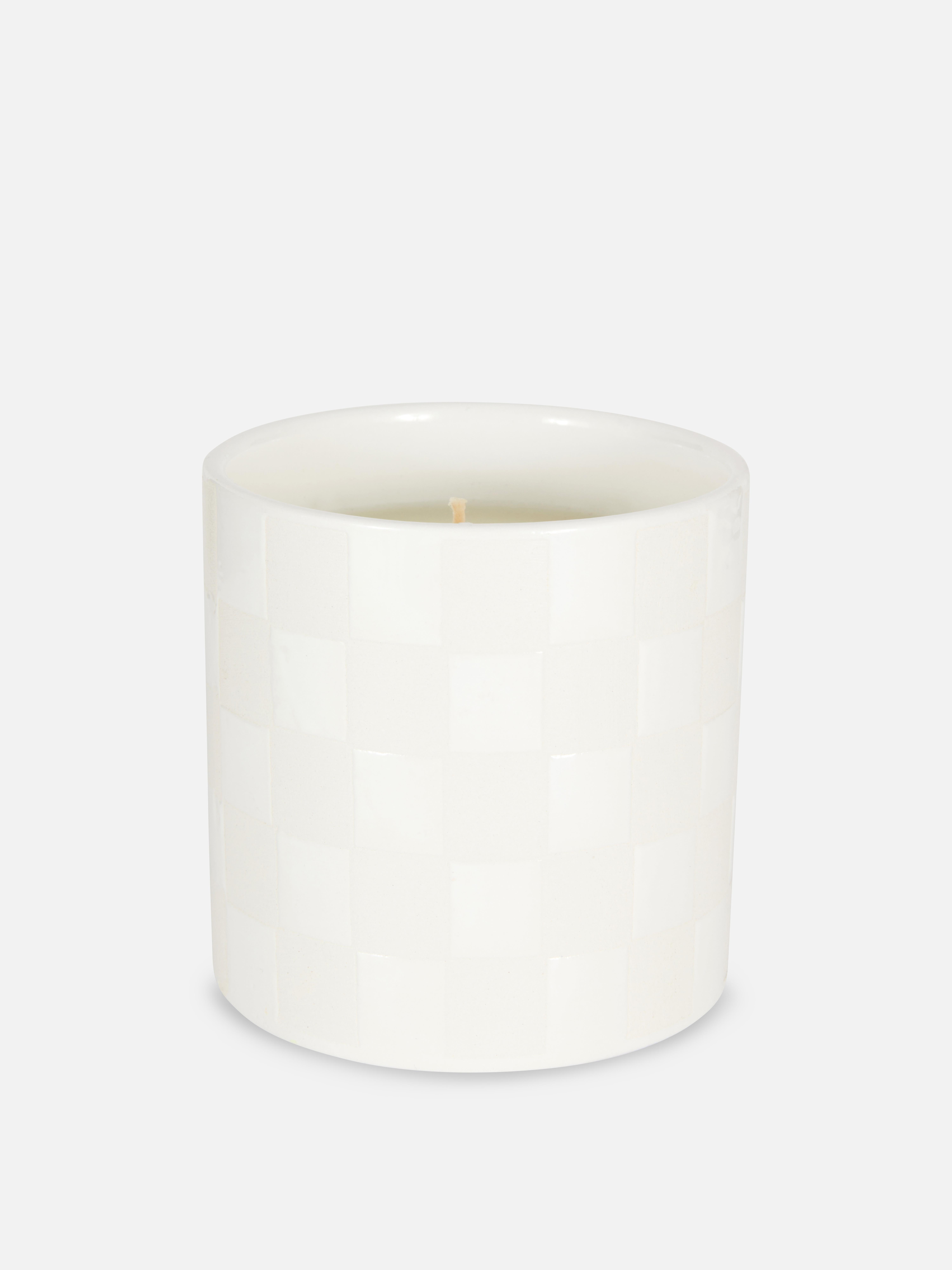 Scented Check Ceramic Candle
