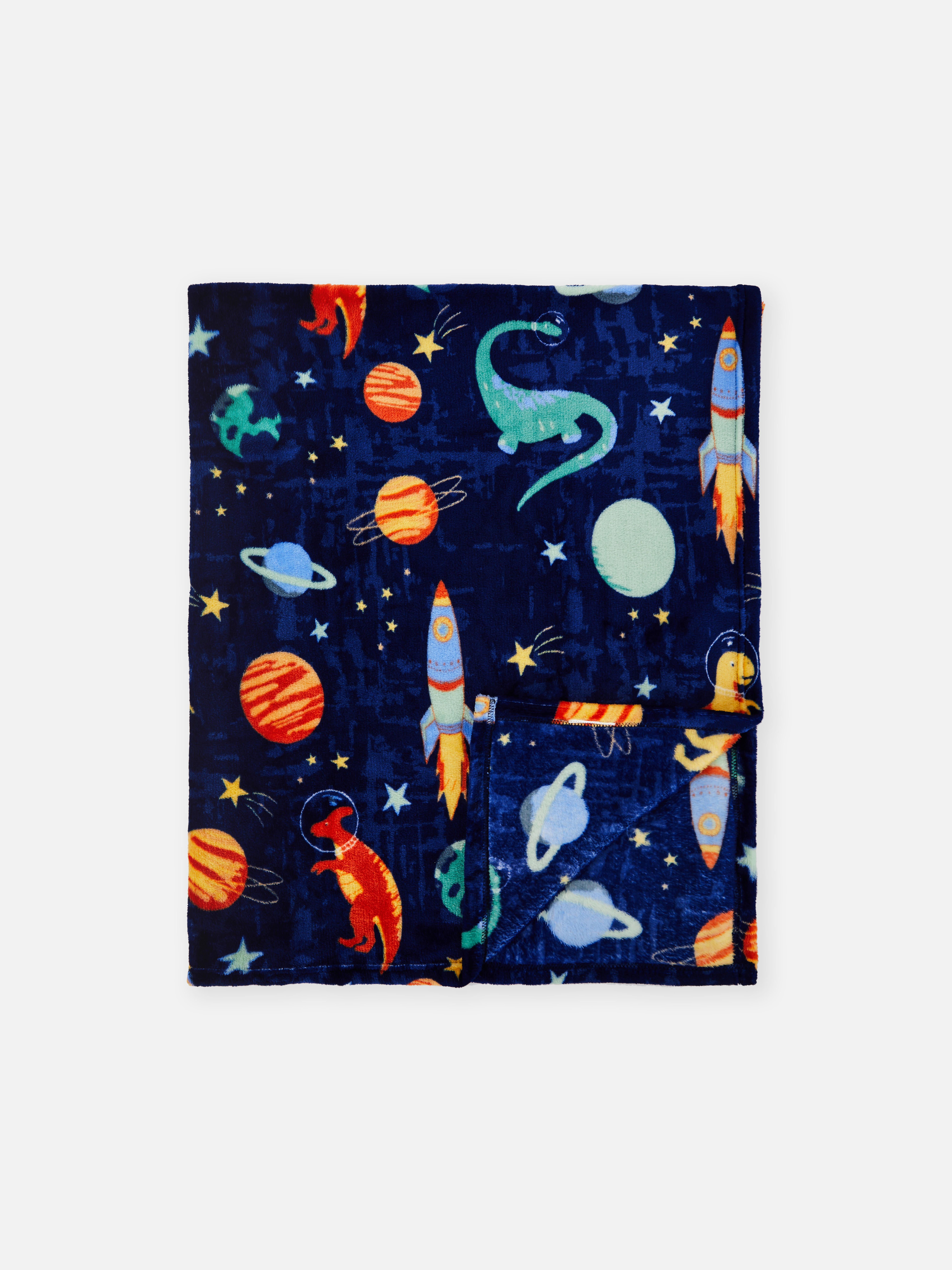 Space Dinosaurs Super Soft Small Throw