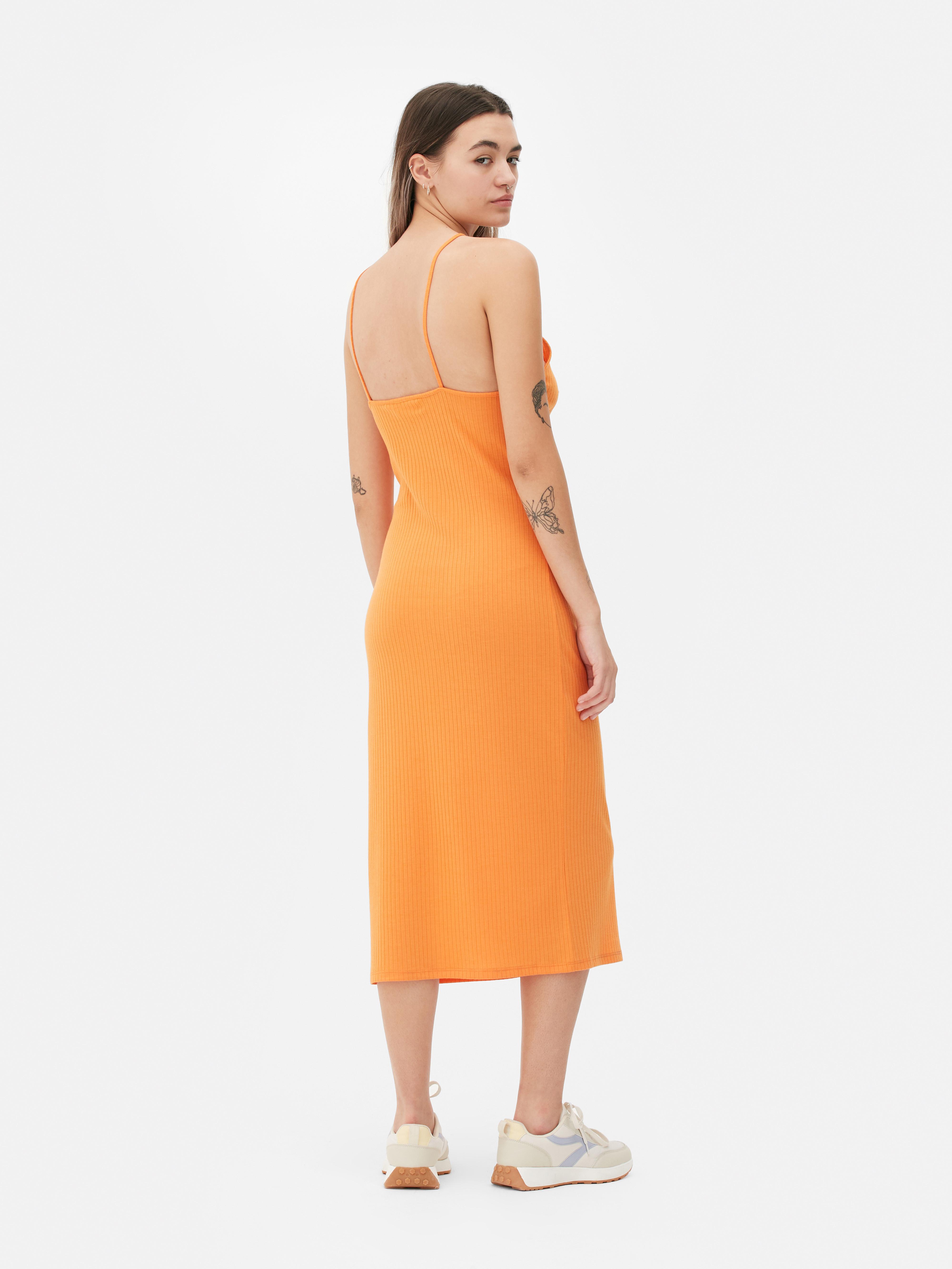 Robe mi-longue à dos-nu