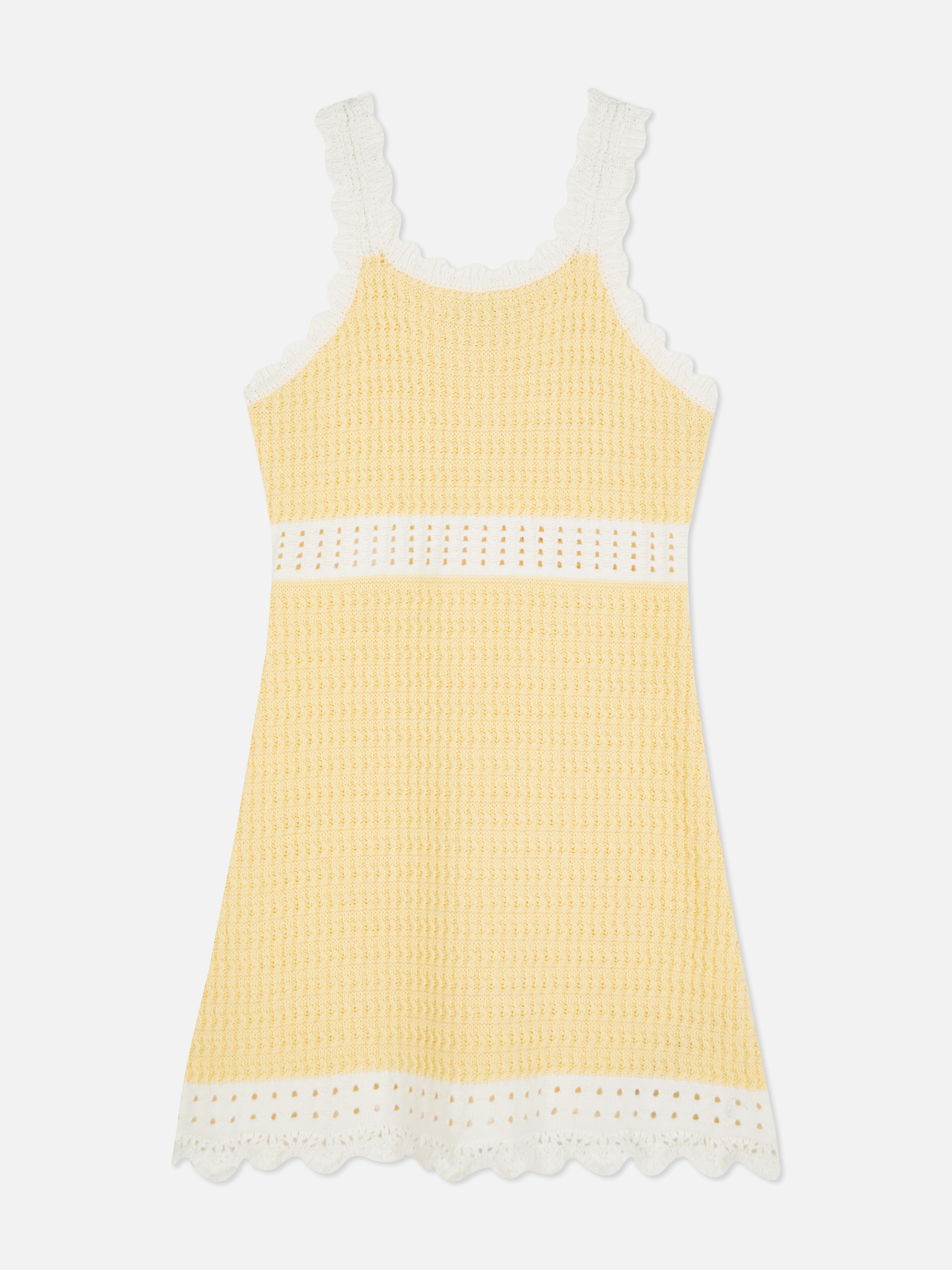 Crochet Scallop Trim Dress