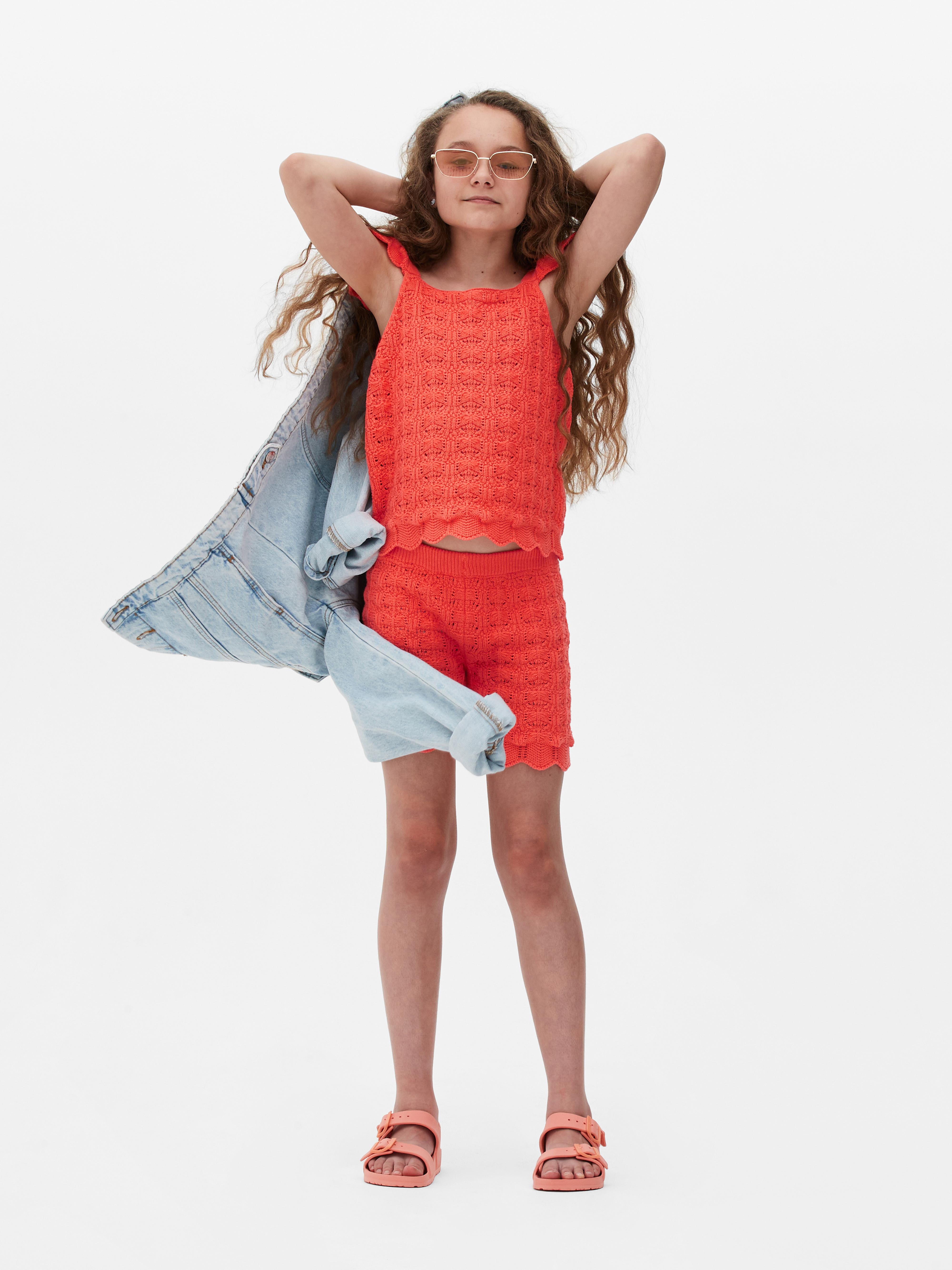 Crochet Top and Shorts Set