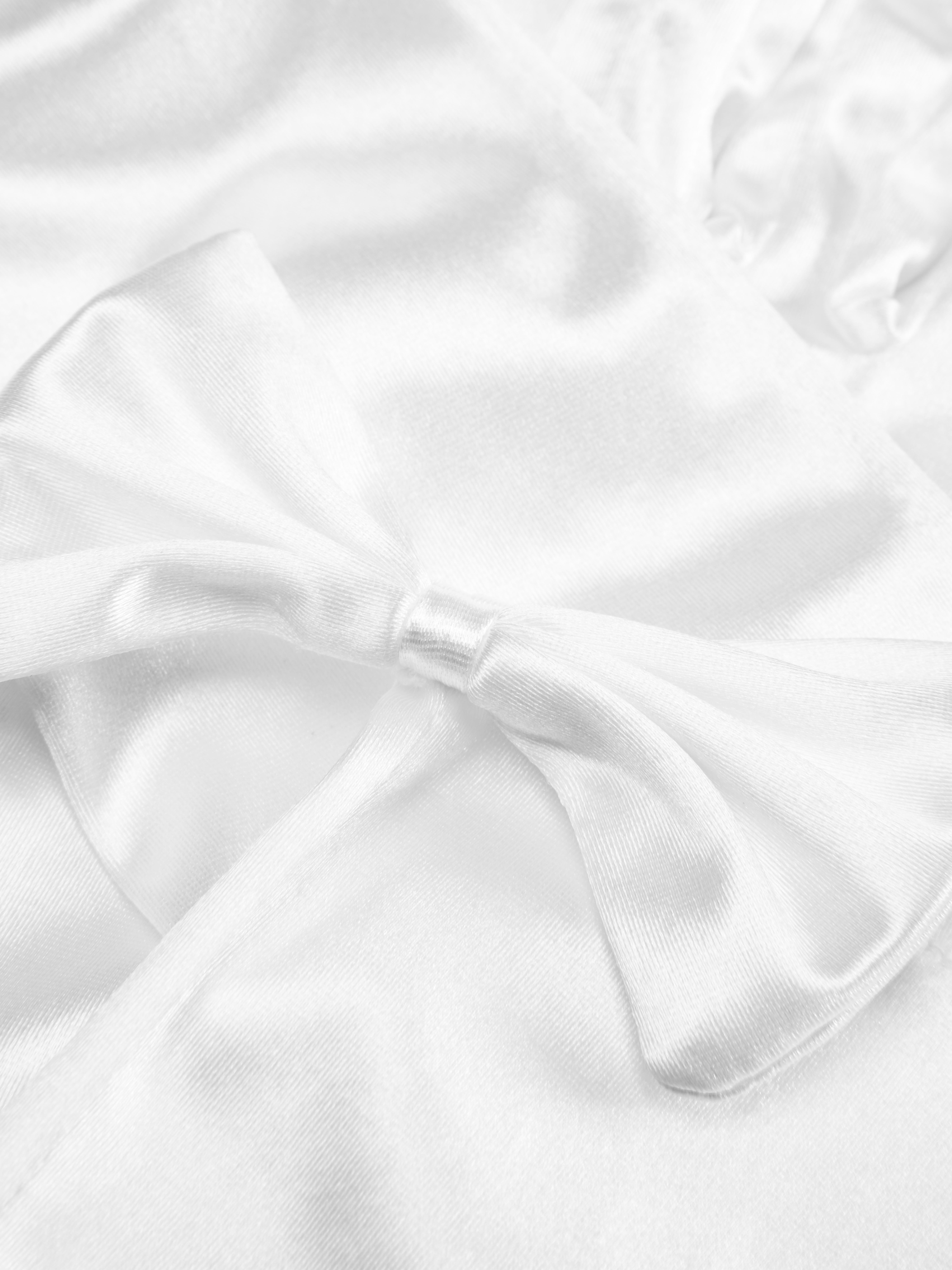 Satin Bow Detail Long Gloves