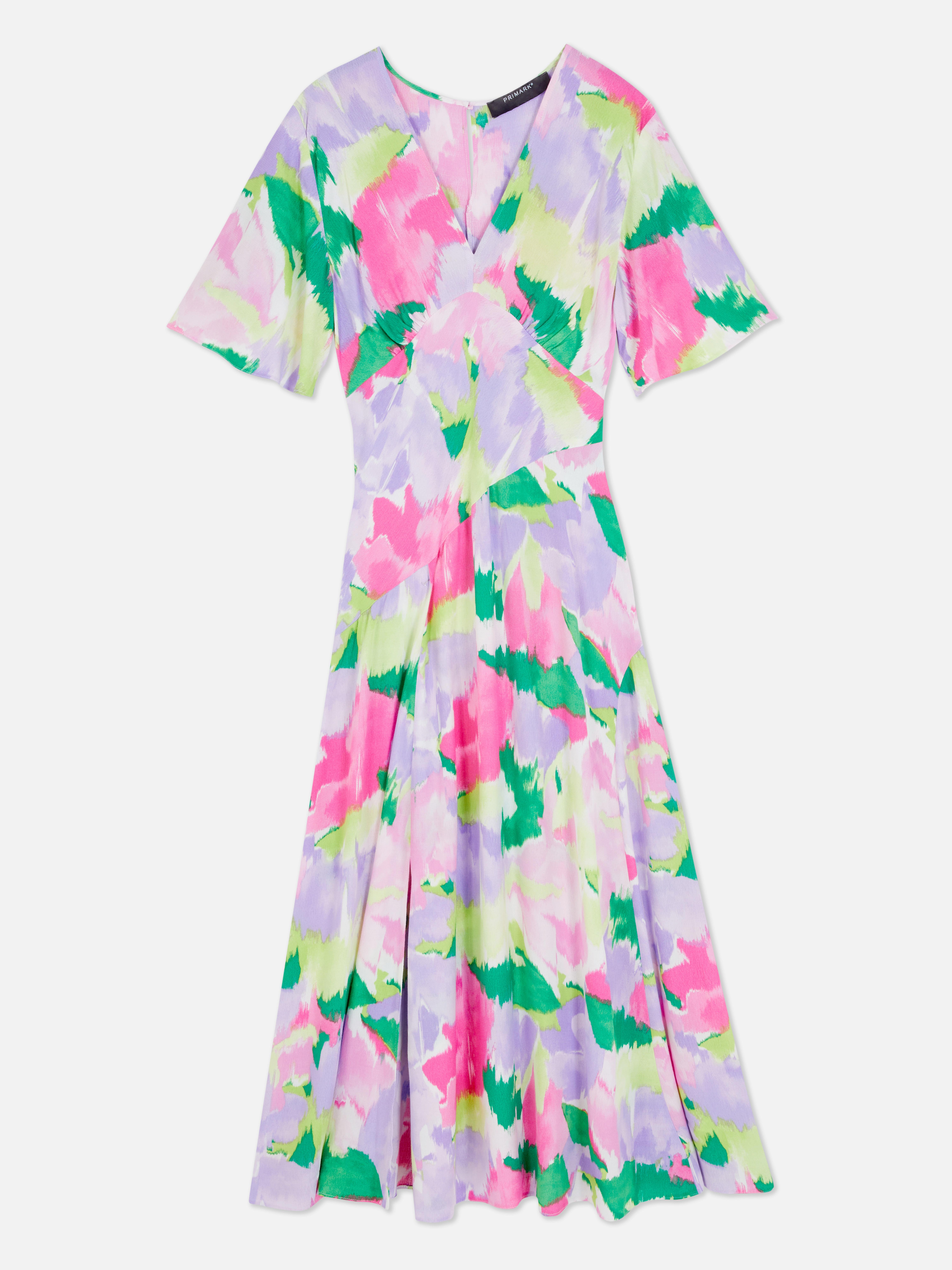Angel Sleeve Midi Dress