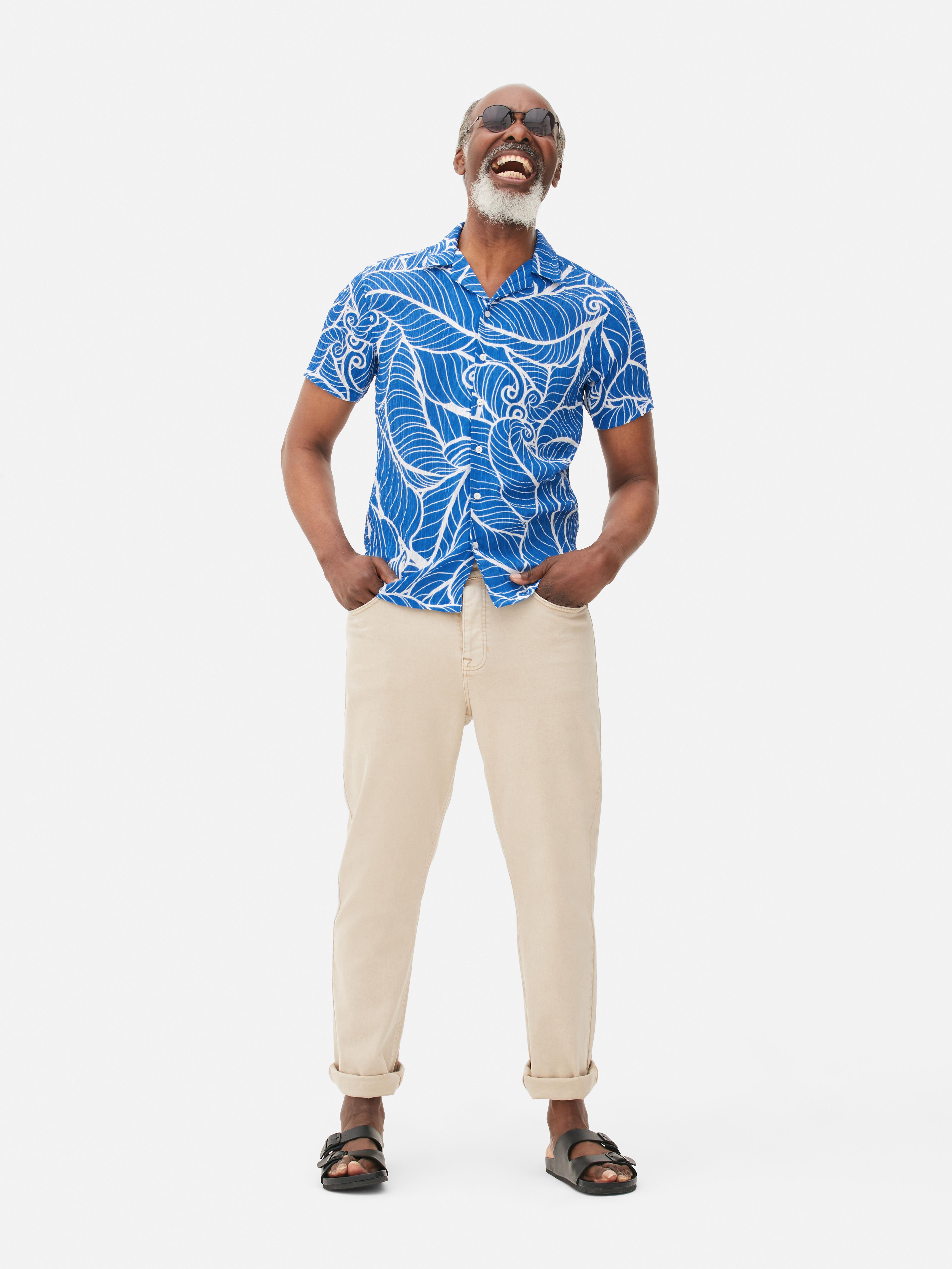 Patterned Crepe Shirt