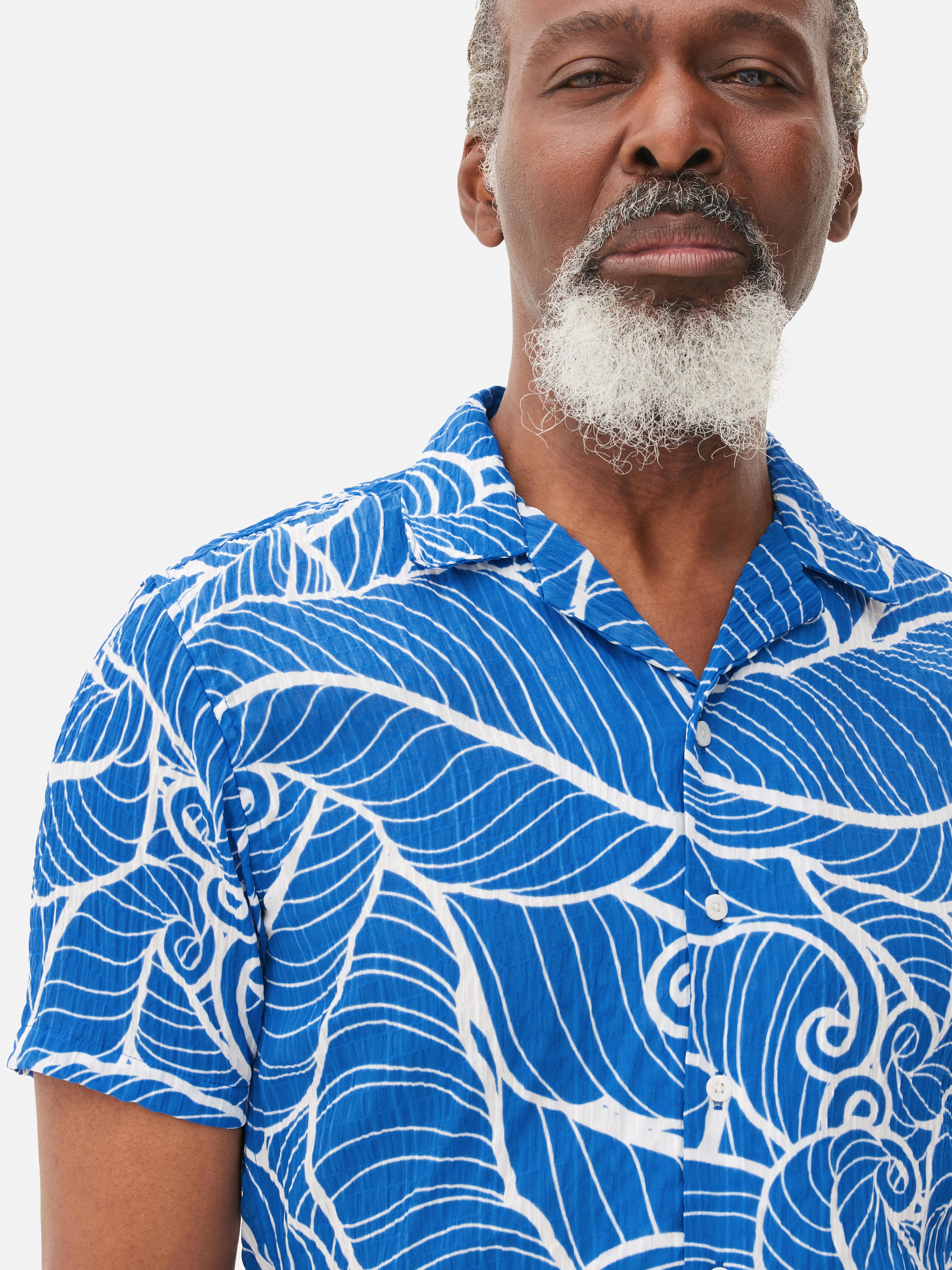 Patterned Crepe Shirt