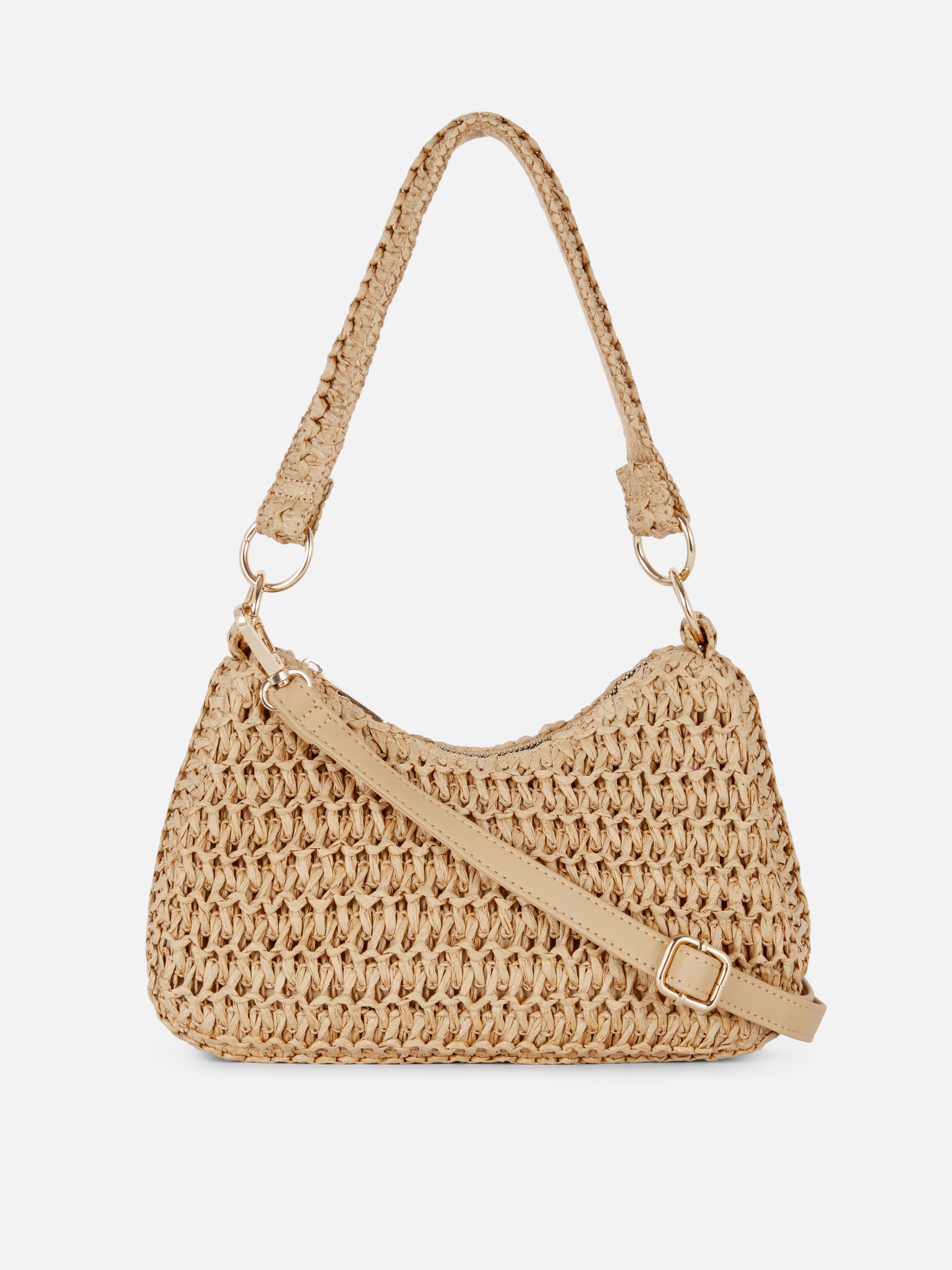 white straw crossbody bag