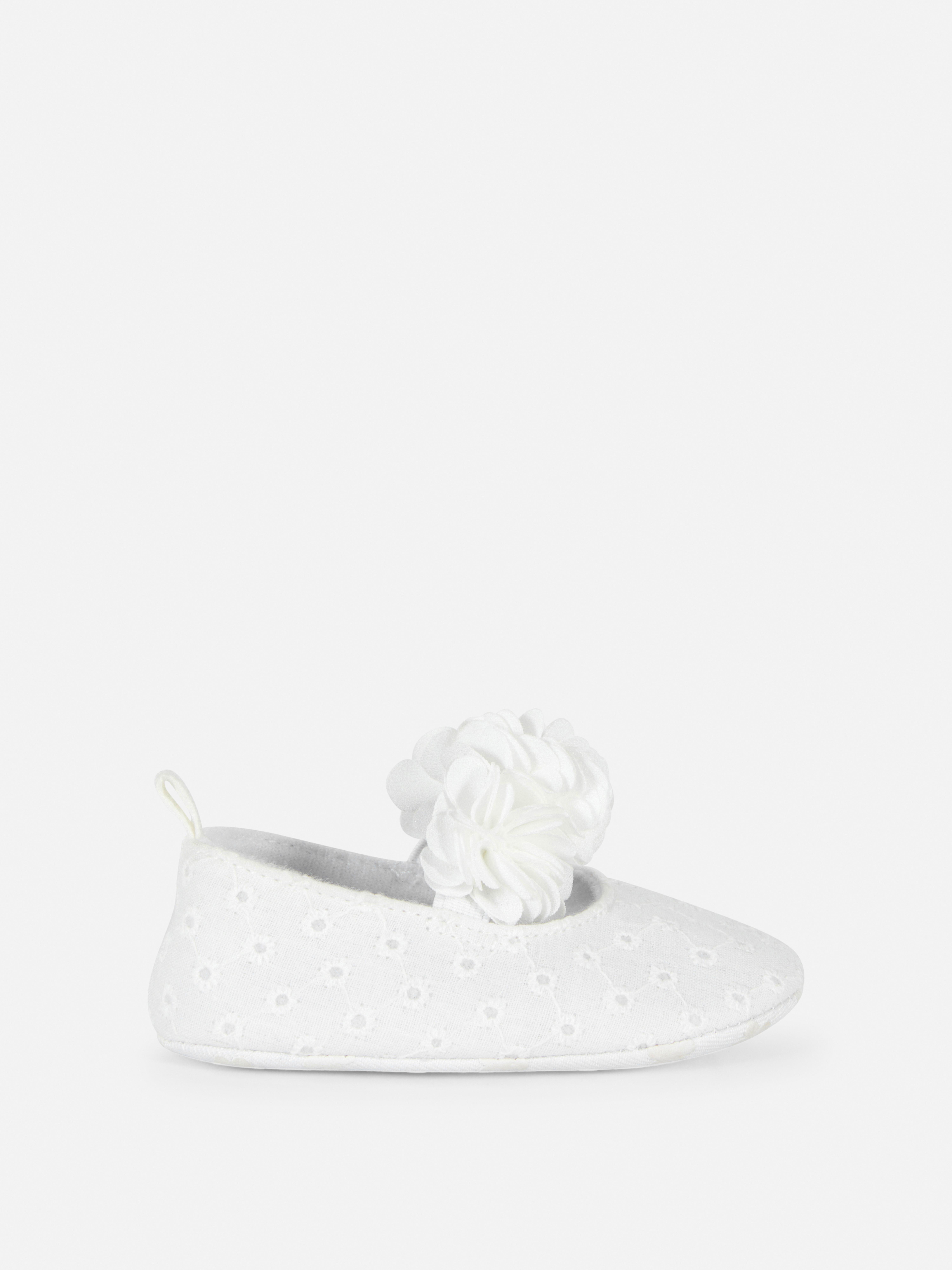 Embroidered Floral Ballerina Flats