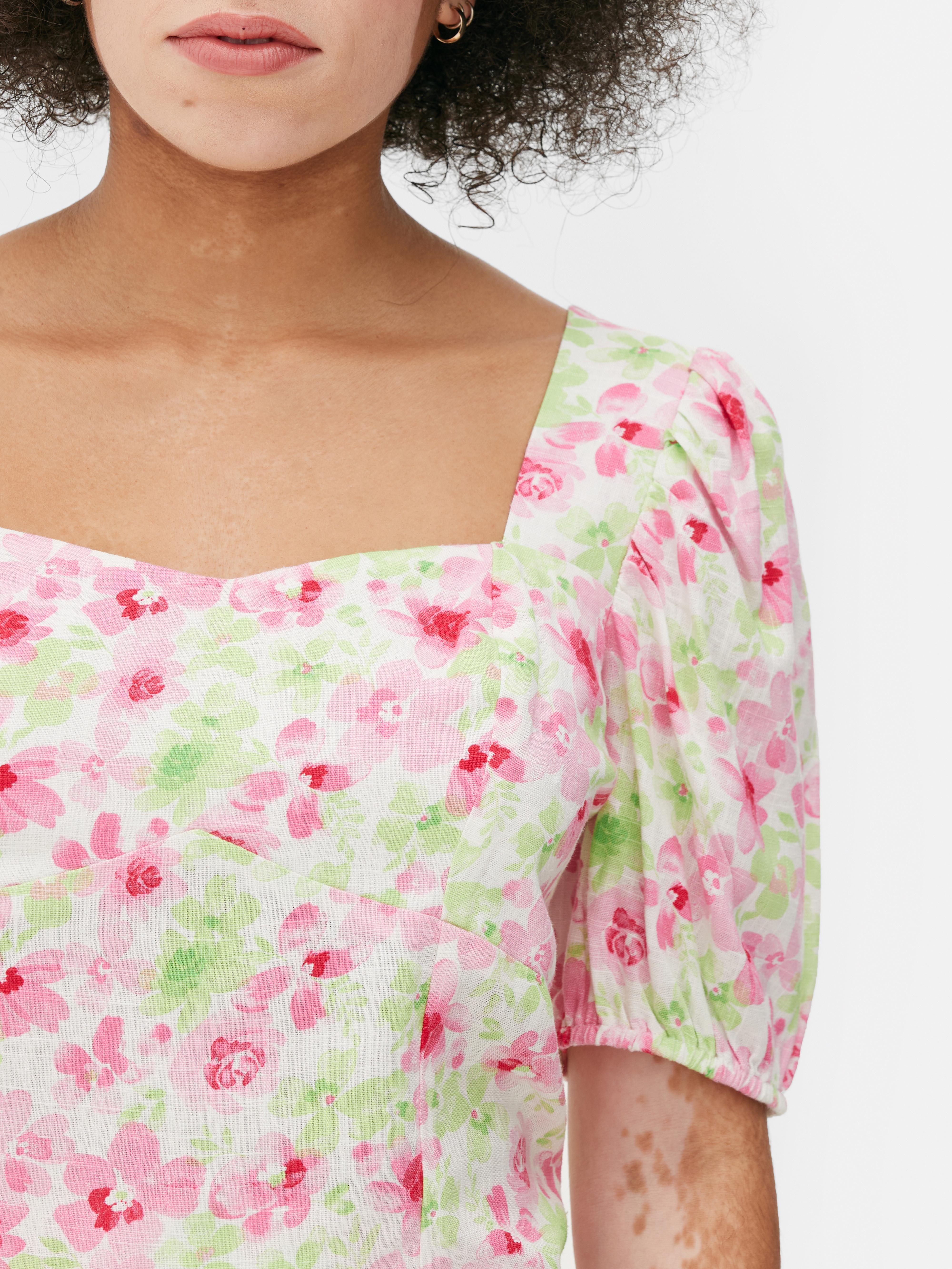 Co-ord Floral Puff Sleeve Blouse