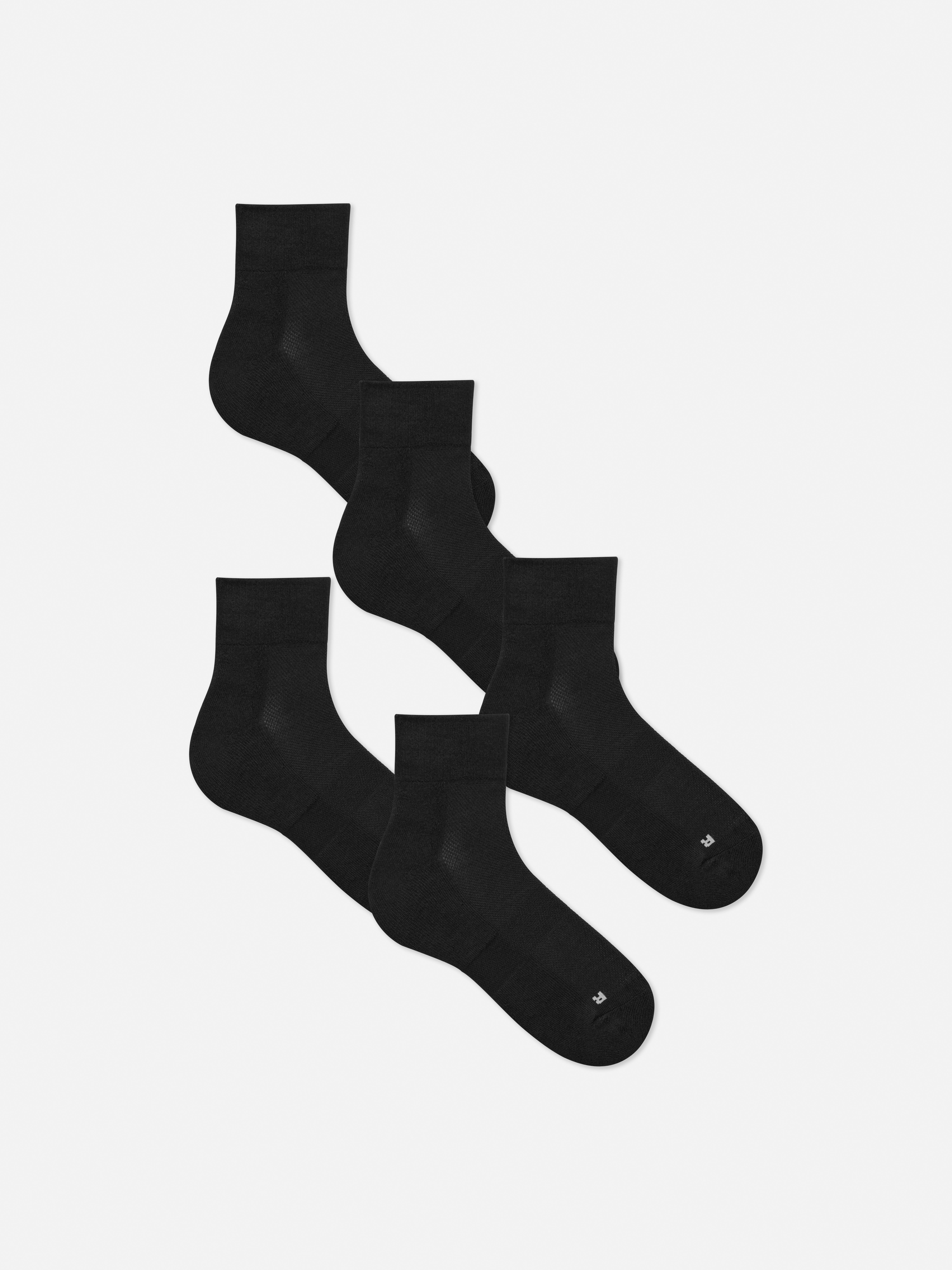 5pk Invisible Performance Socks Black