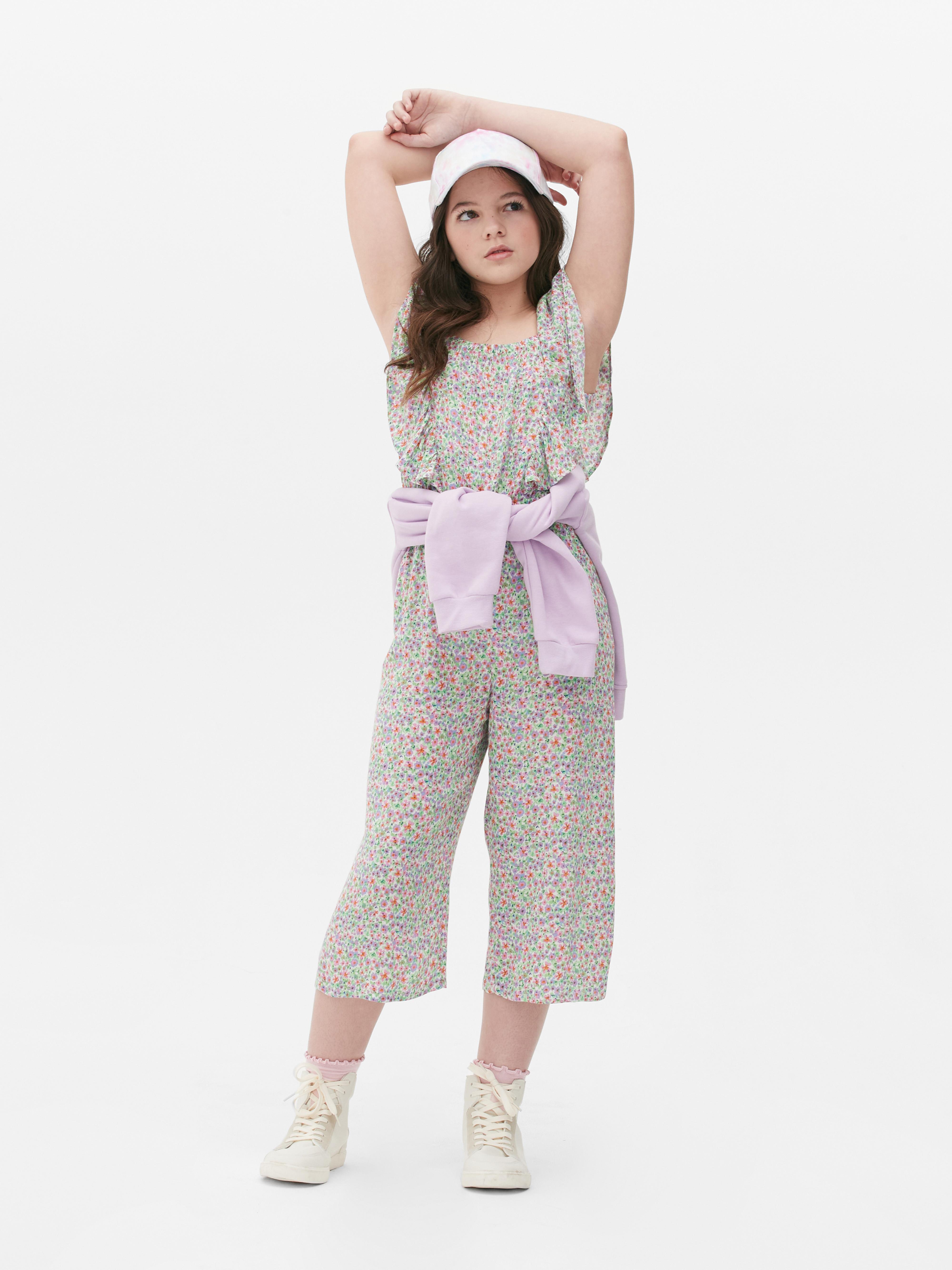 Jumpsuit met bloemenprint en ruches | Primark