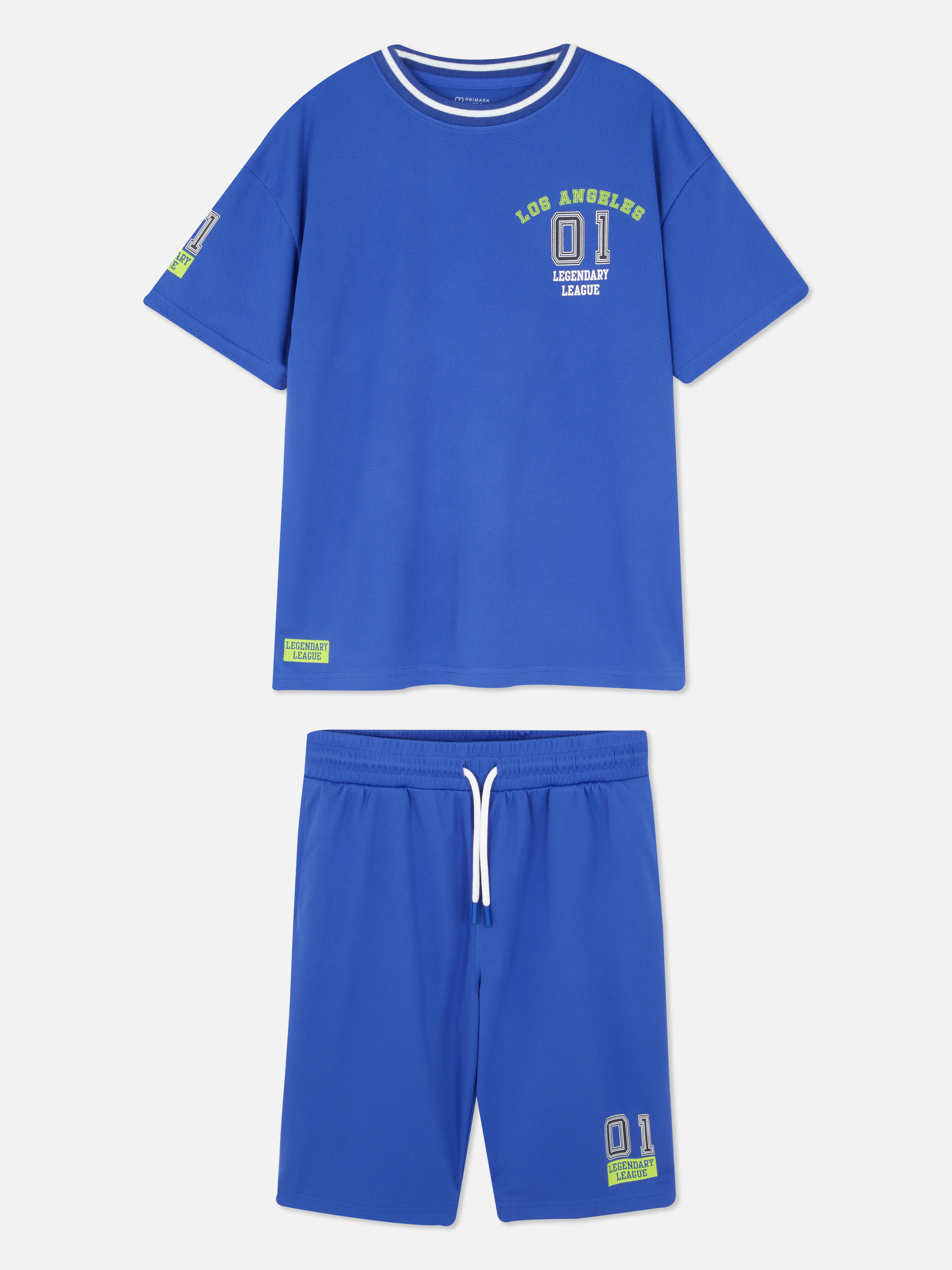 Sports Mesh Shorts Pyjama Set