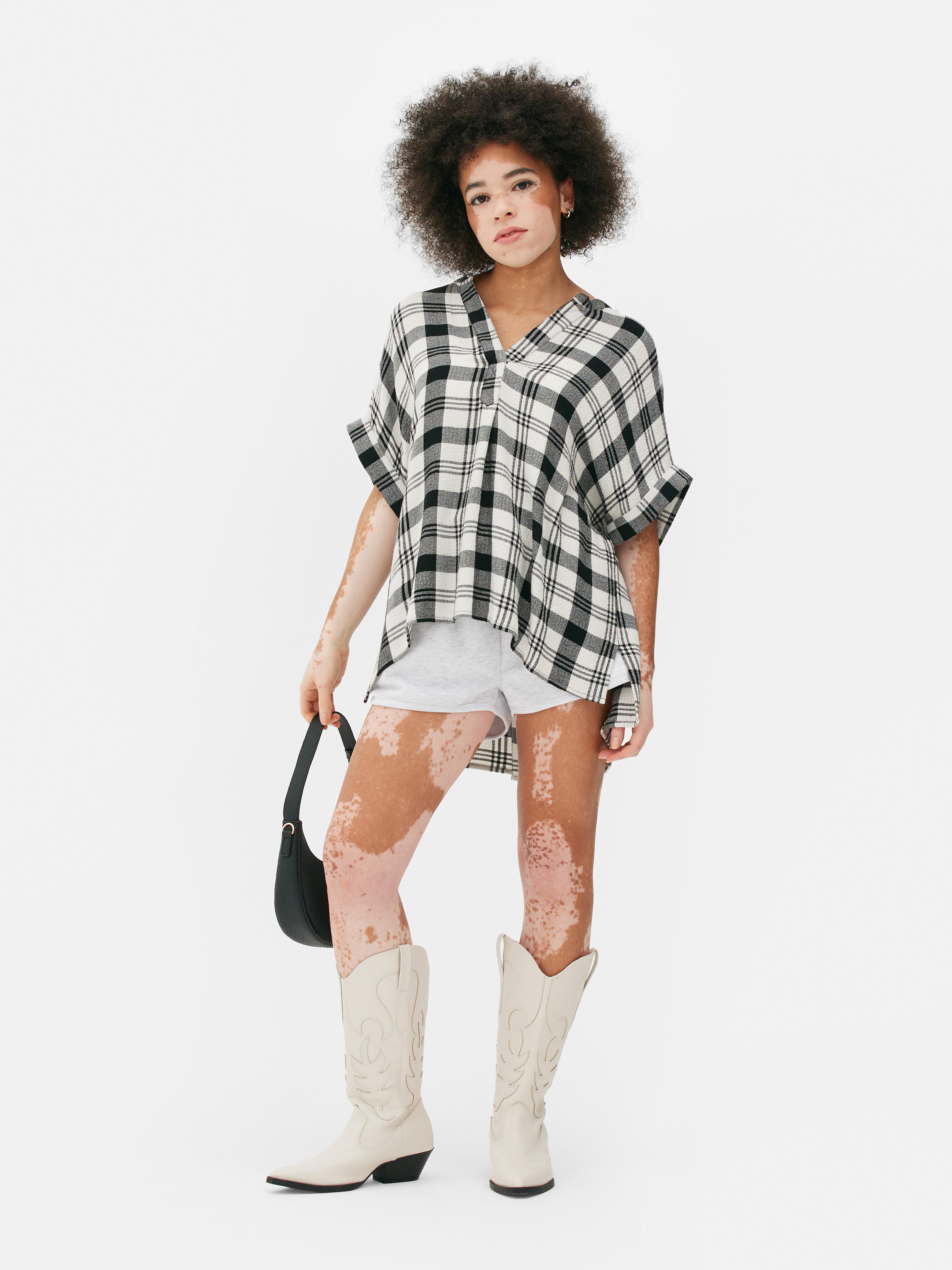 Oversized Check Top