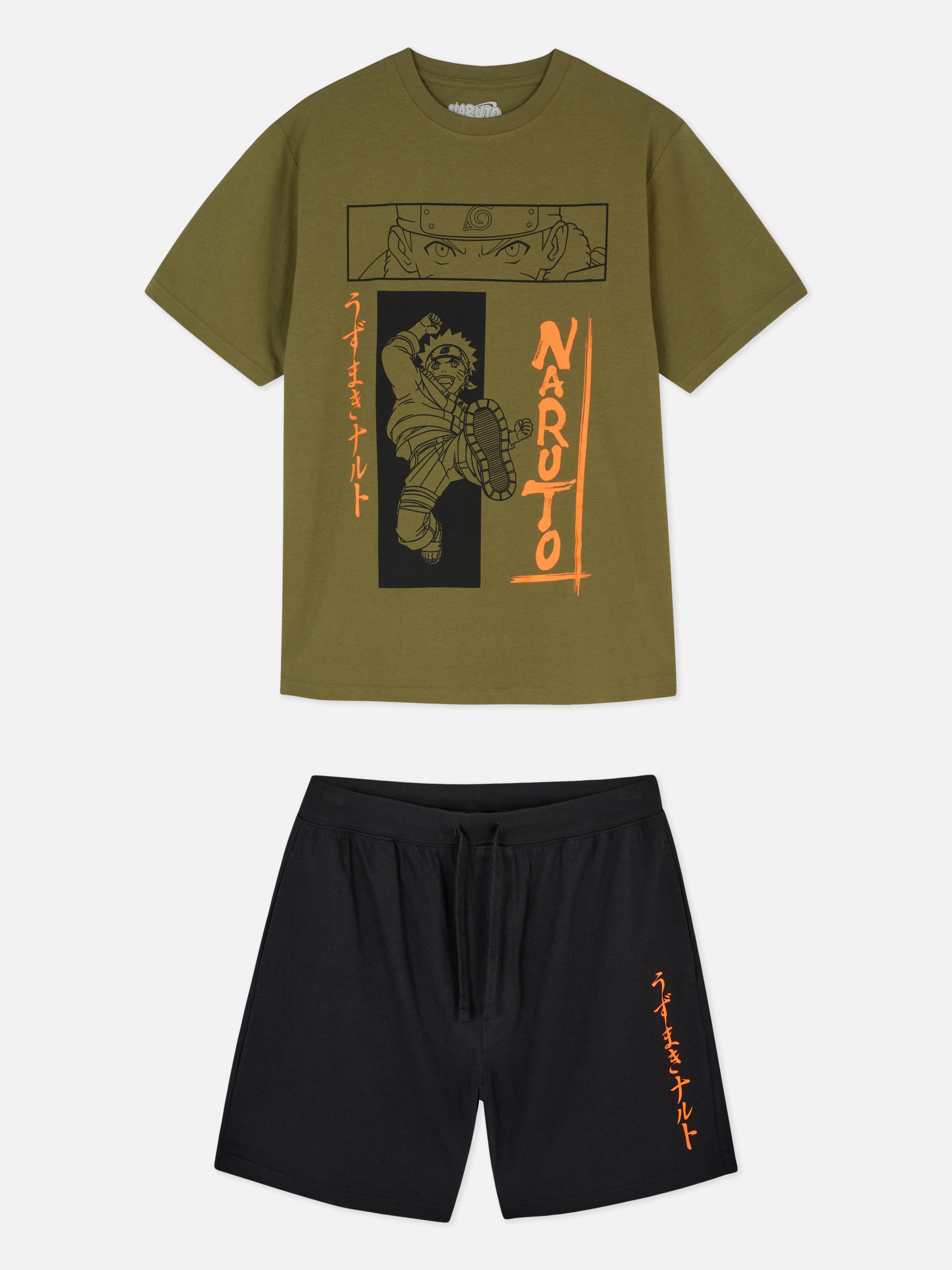 Conjunto de pijama de camiseta y pantalón corto de Naruto