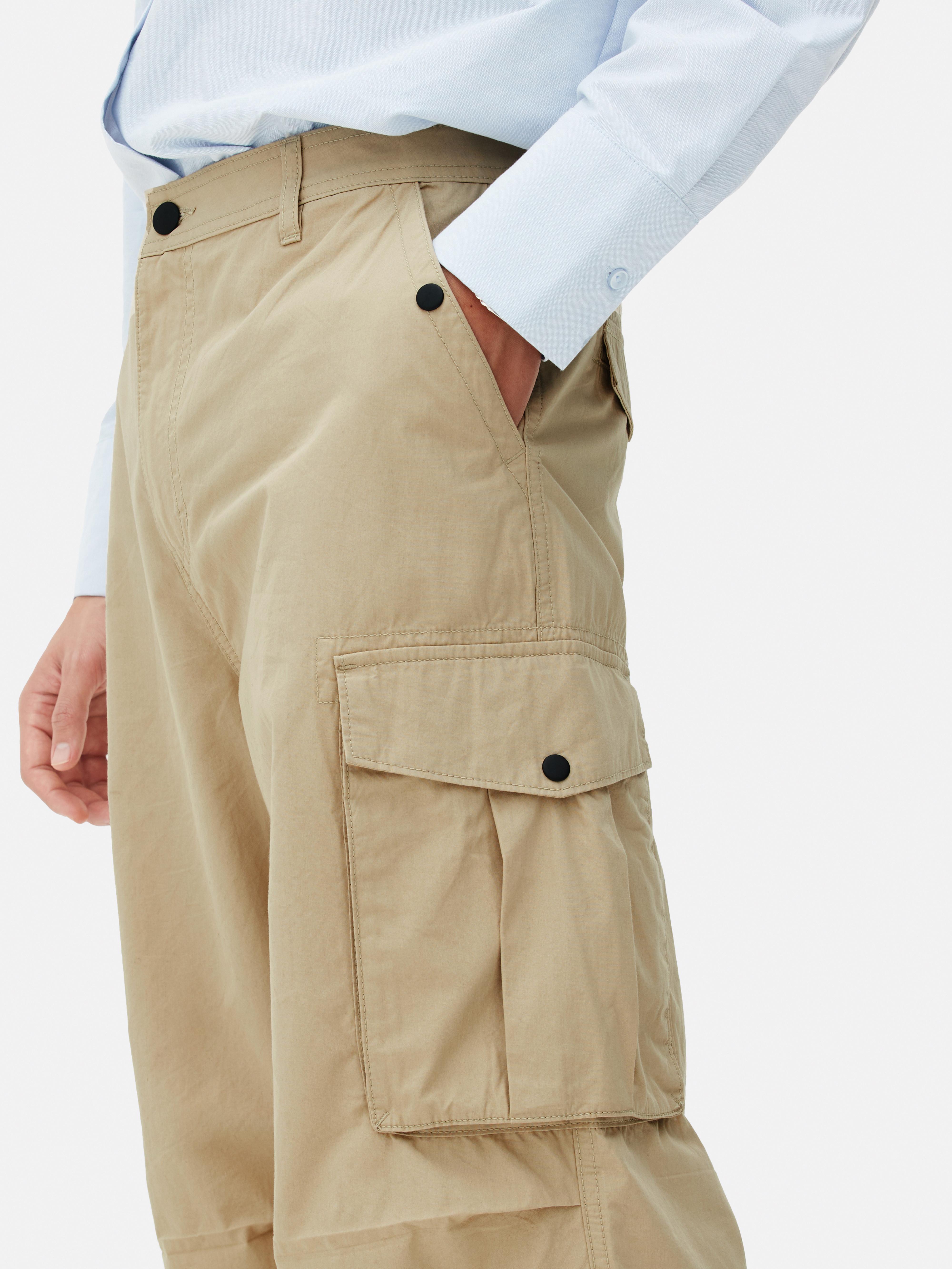 Wide Leg Cargo Trousers