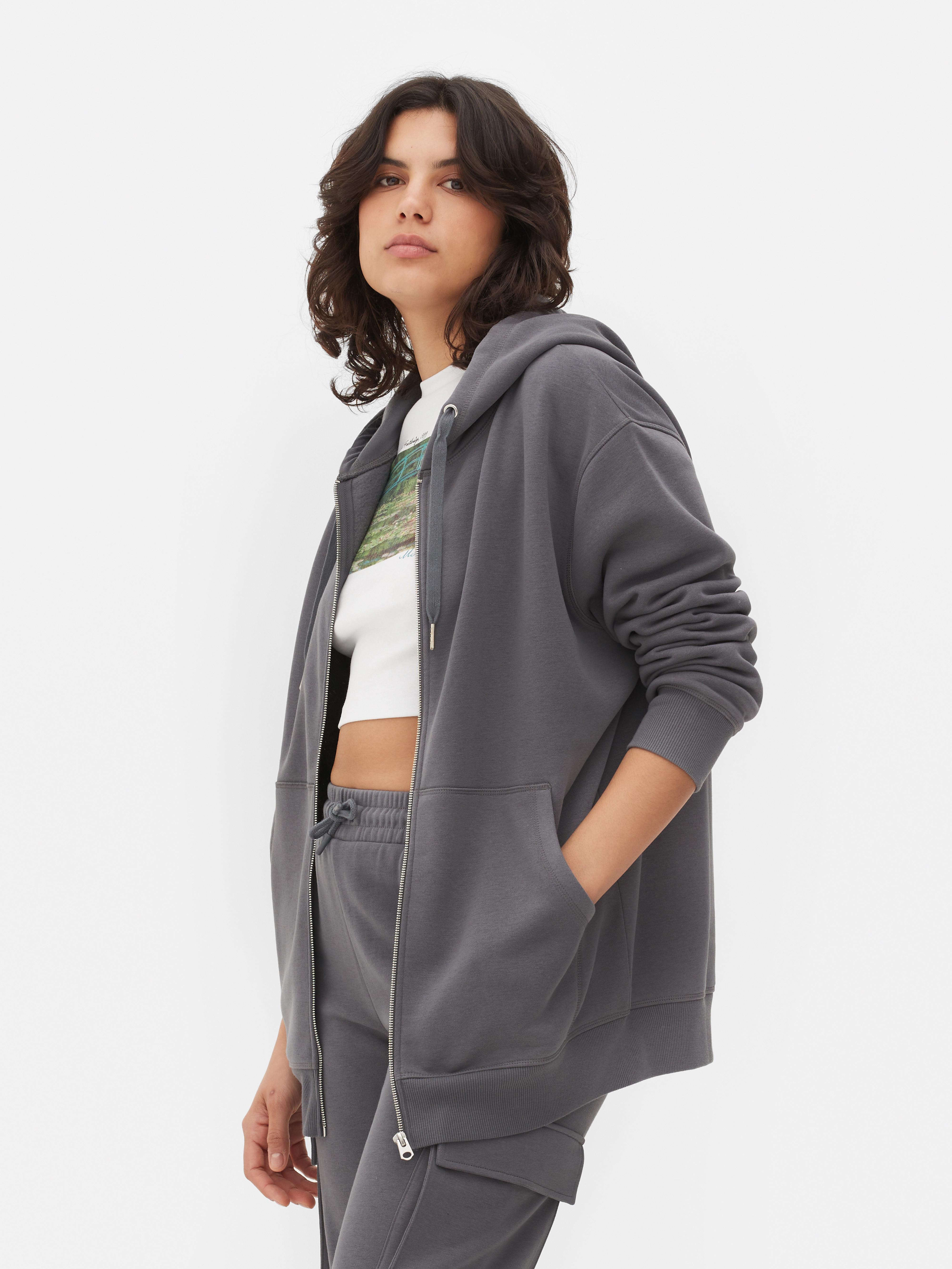 Sudadera Extragrande Con Capucha Y Cremallera Primark