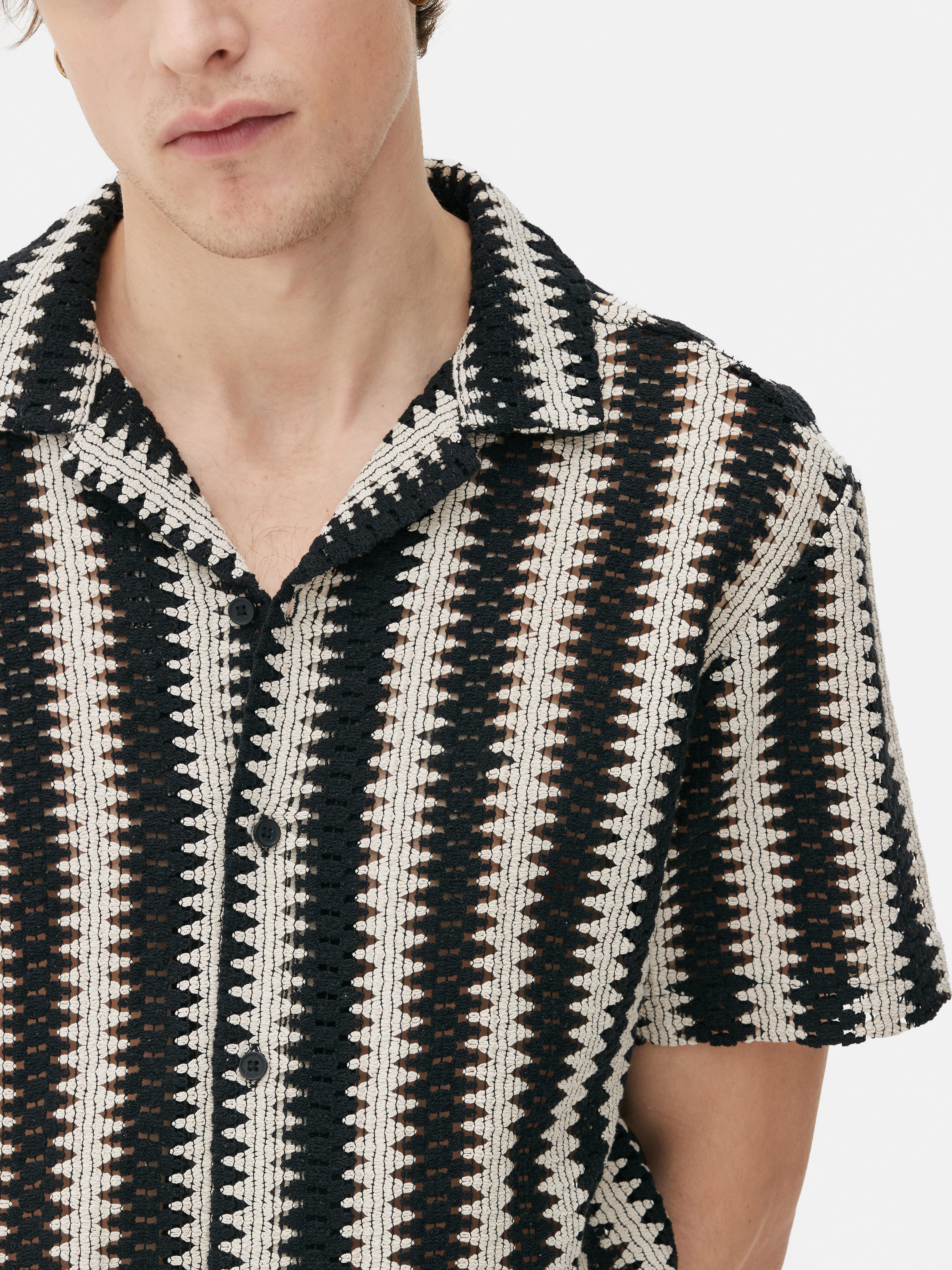 Striped Crochet Shirt