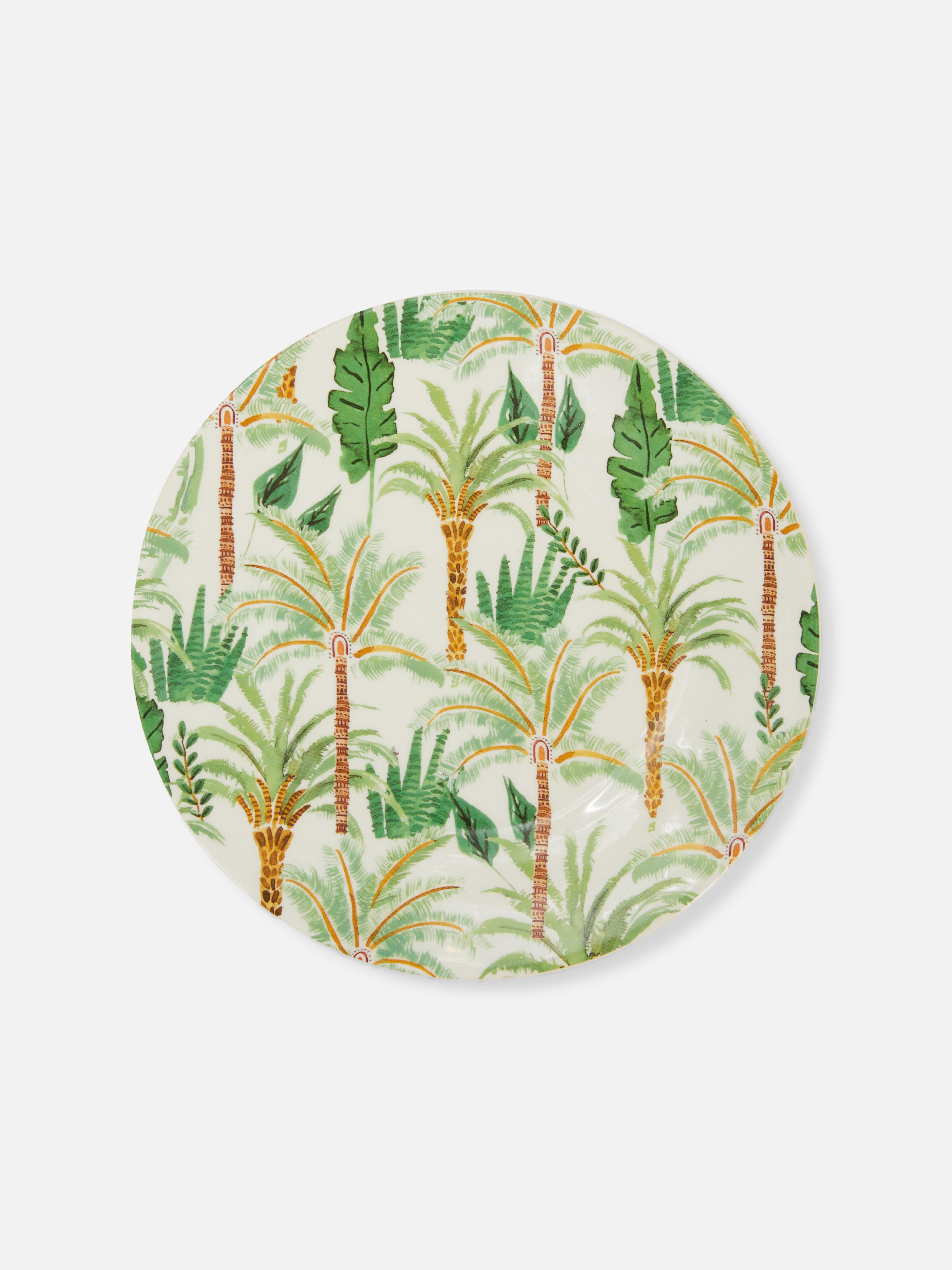 Exotic Plants Side Plate Green