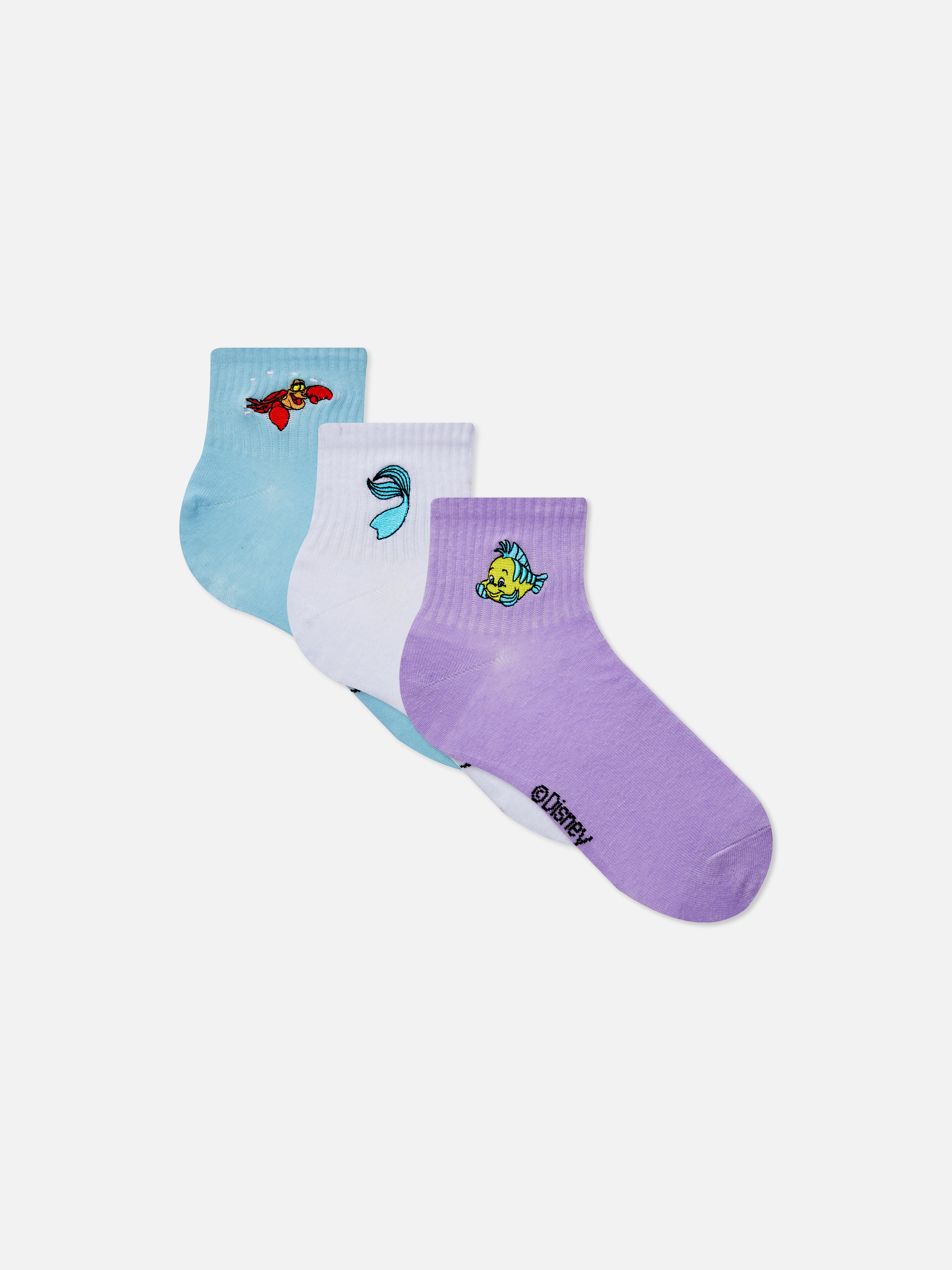 Semejanza Tacón global Pack de 3 calcetines de La Sirenita de Disney | Primark