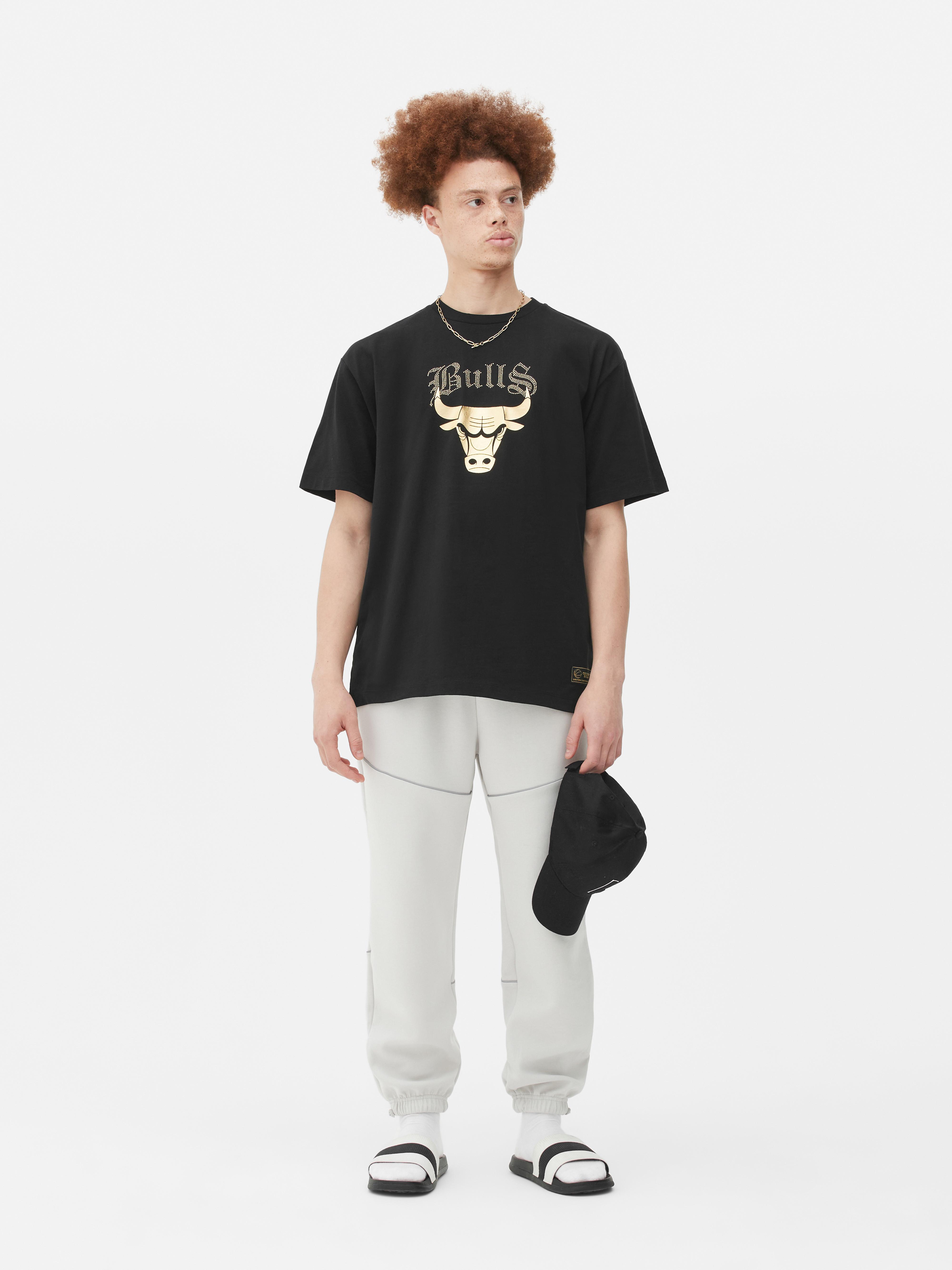 NBA Chicago Bulls Diamanté Printed T-Shirt