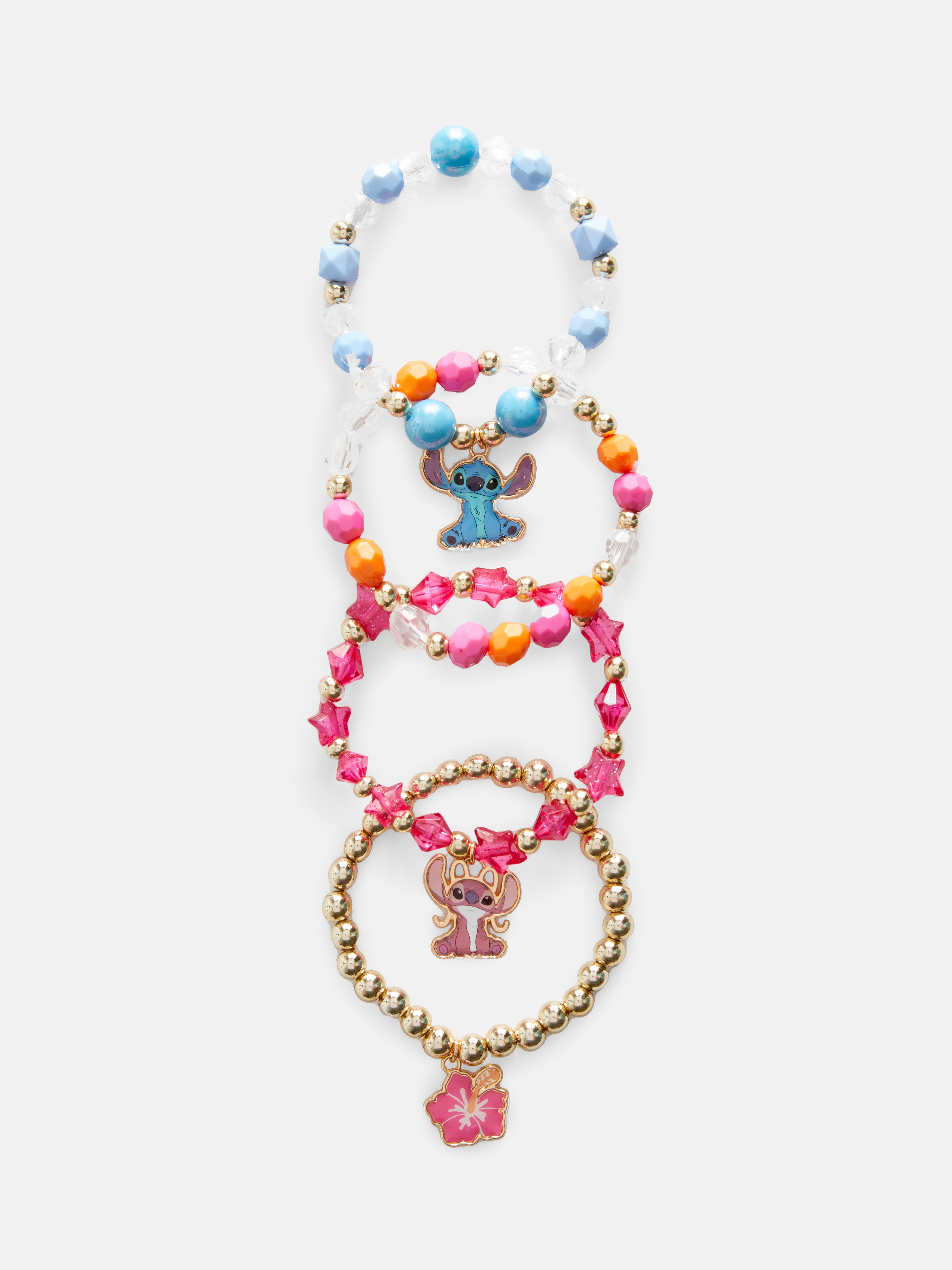 4pk Disney's Lilo & Stitch Charm Bracelets