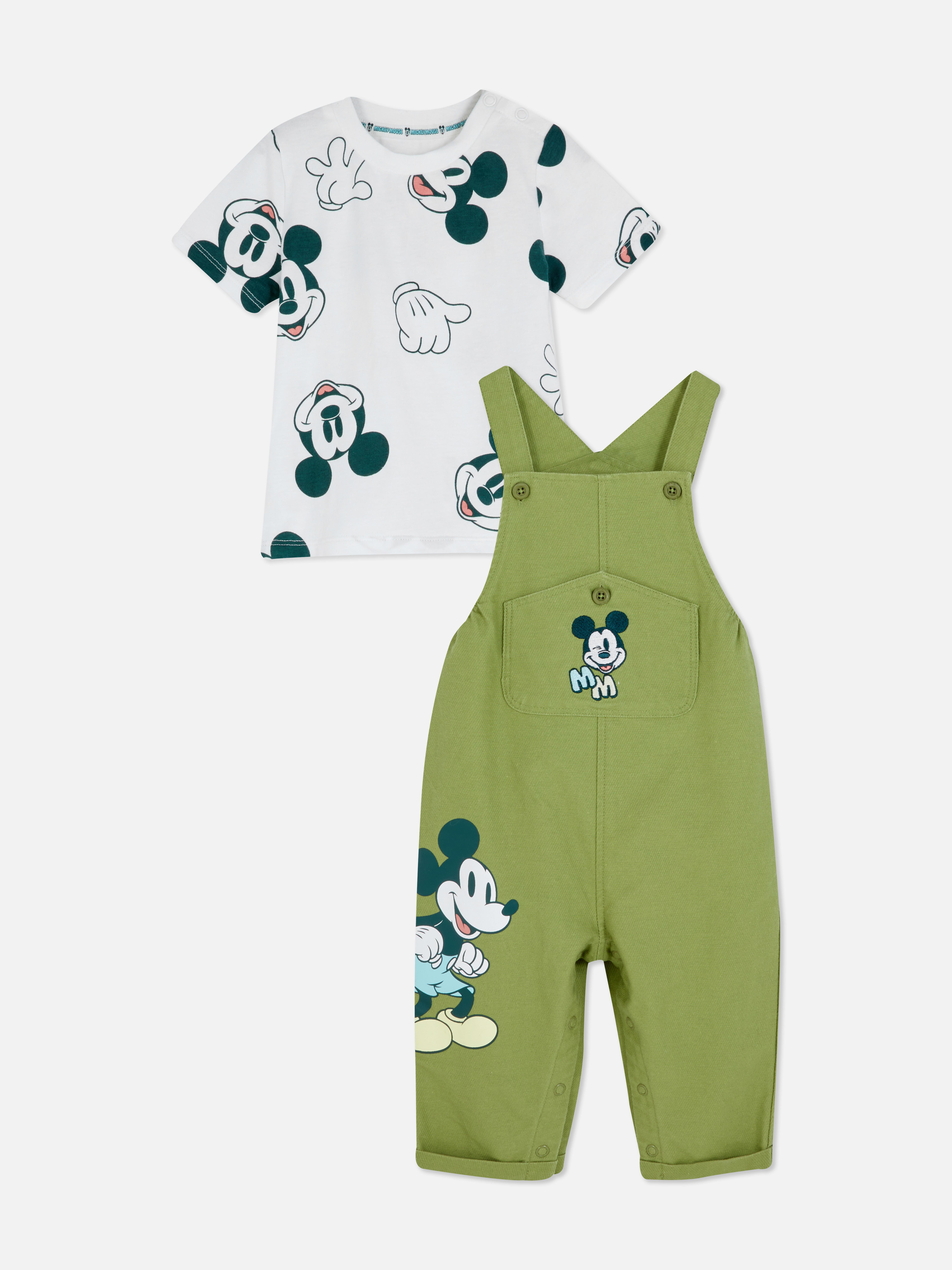 Disney’s Mickey Mouse T-Shirt and Overalls Set