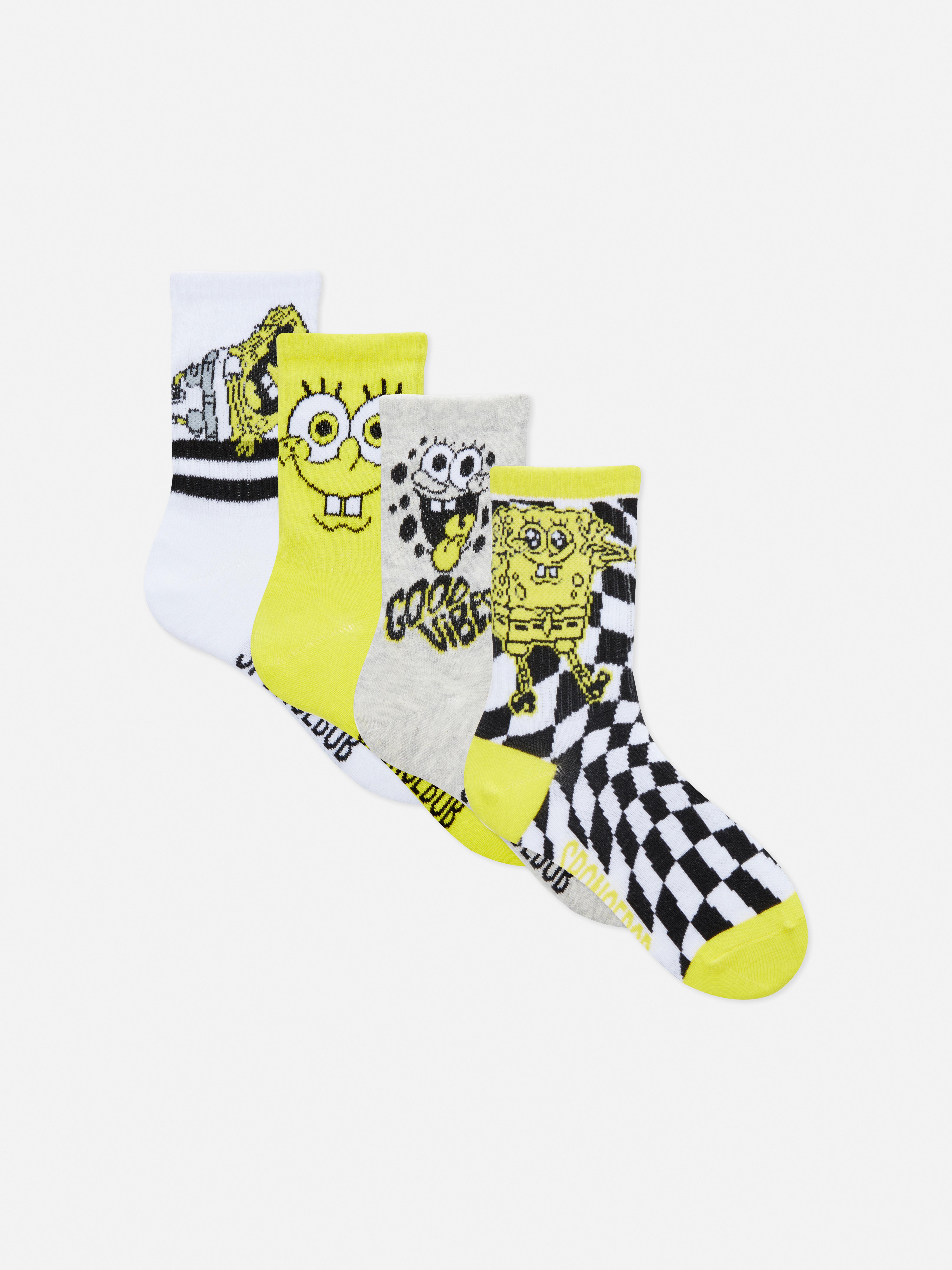 4pk SpongeBob SquarePants Ankle Socks