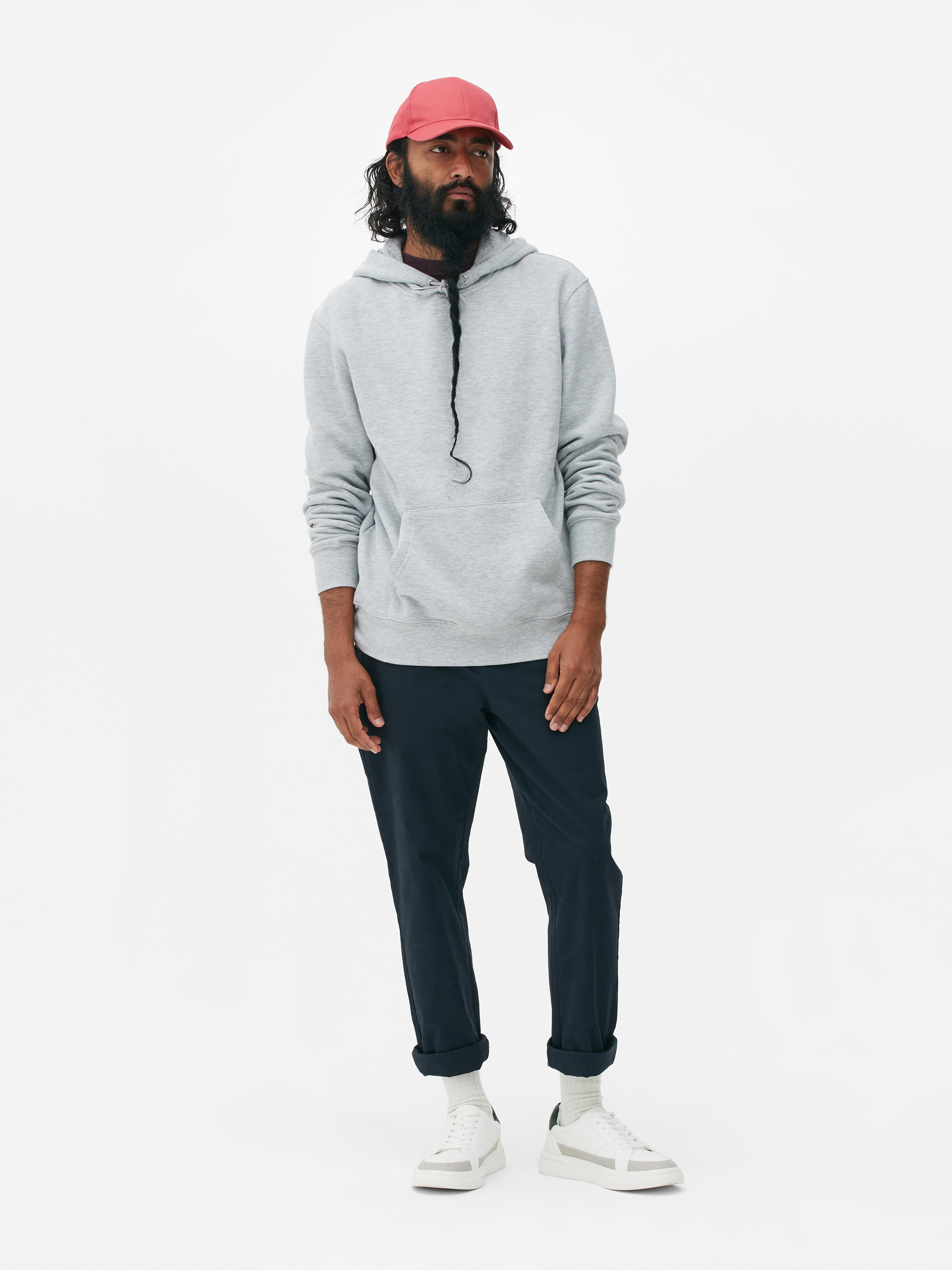 Basic hoodie met regular fit