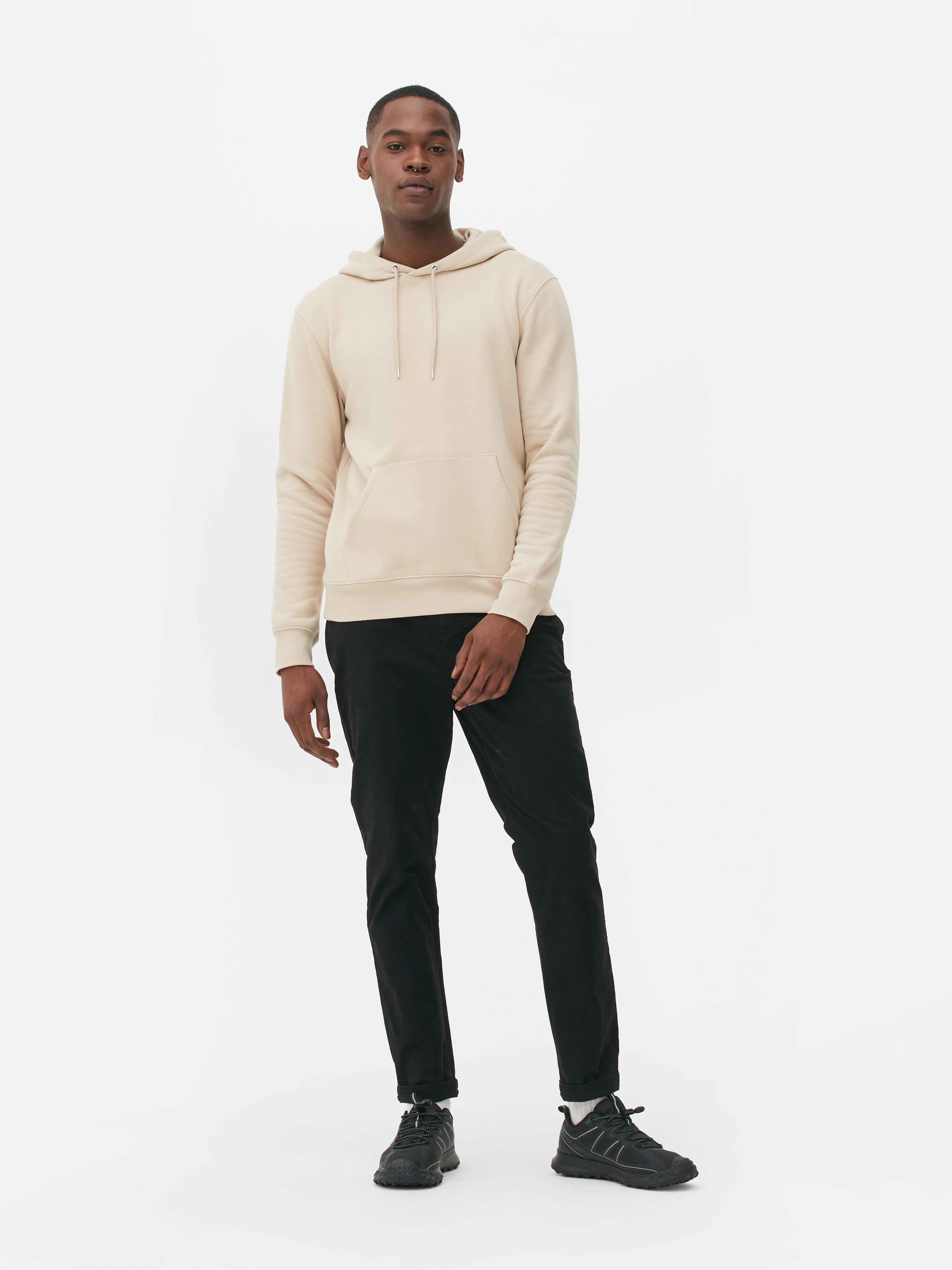 Mens Stone Essential Drawstring Hoodie | Primark