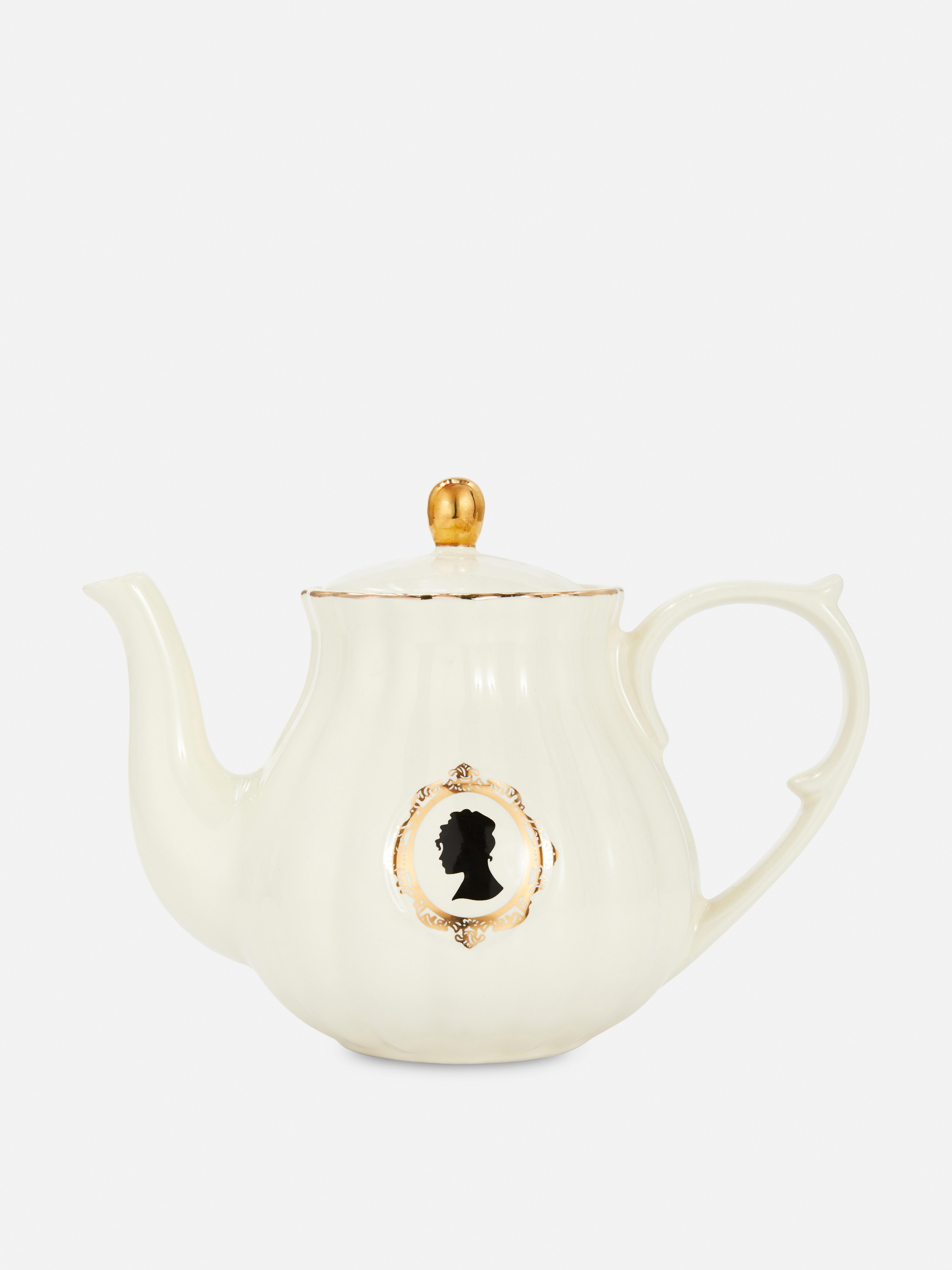 Bridgerton Emblem Teapot White