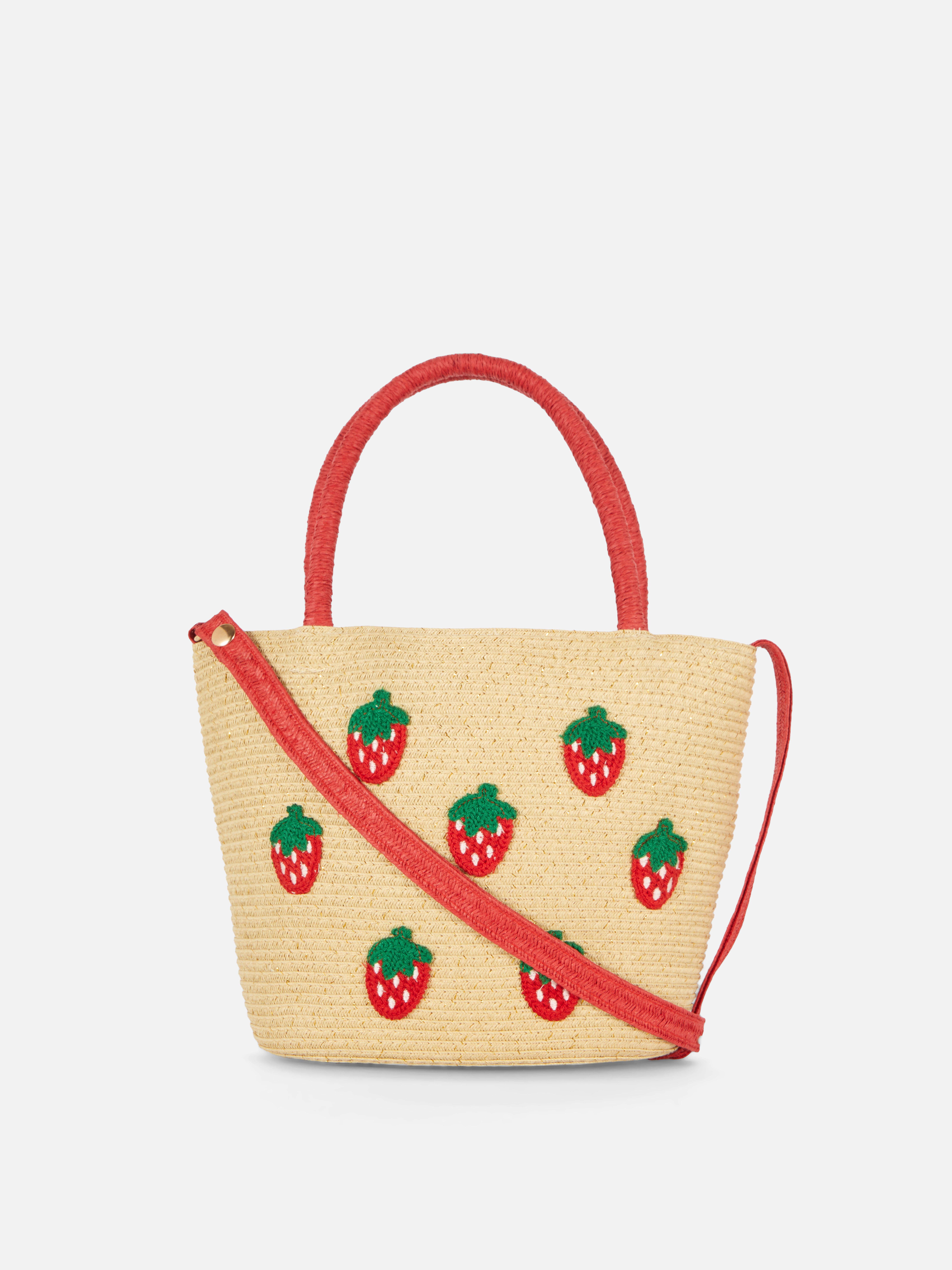 Strawberry Embroidered Tote Bag