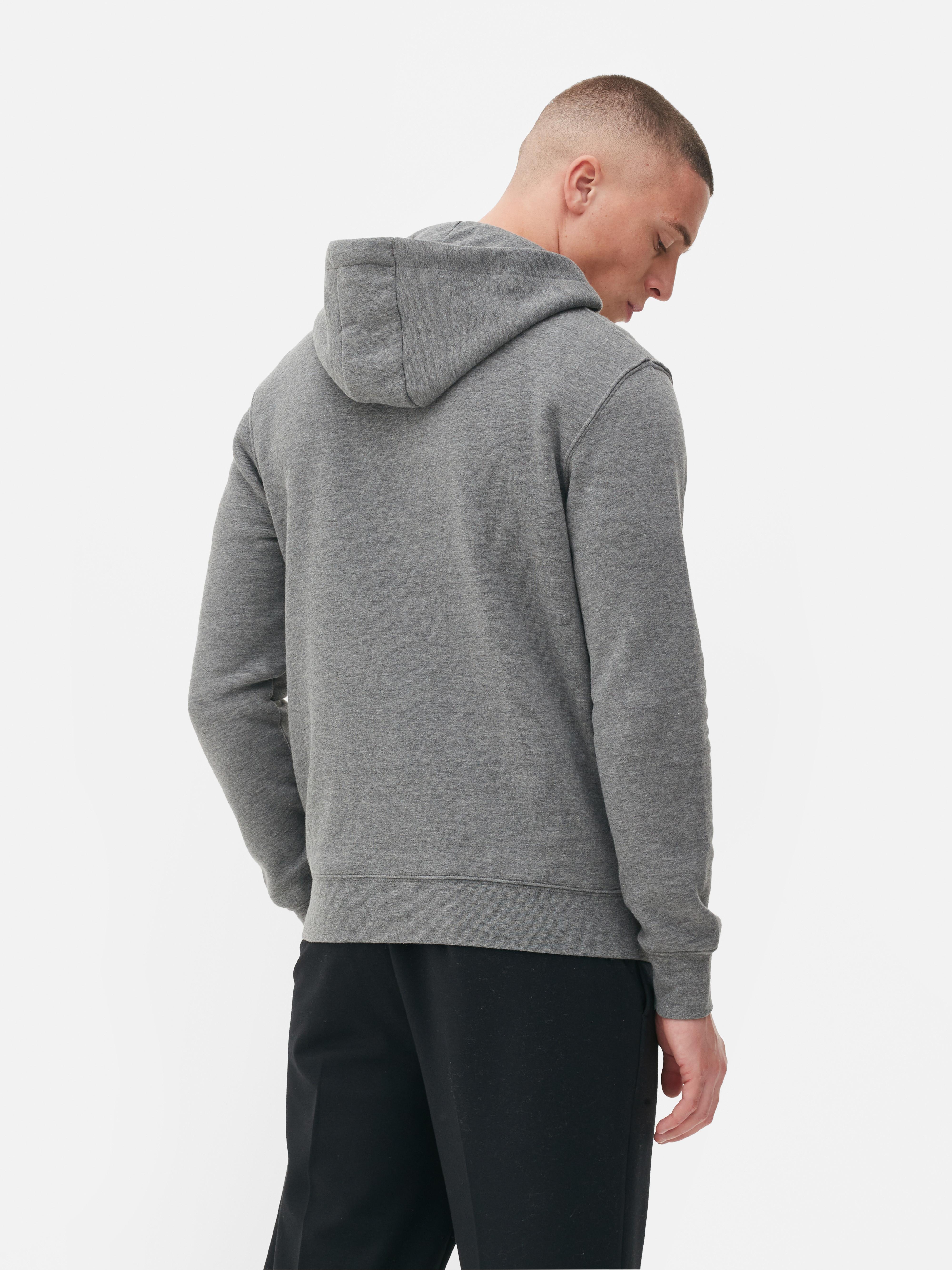 Men's Charcoal Essential Zip-Through Hoodie | Primark