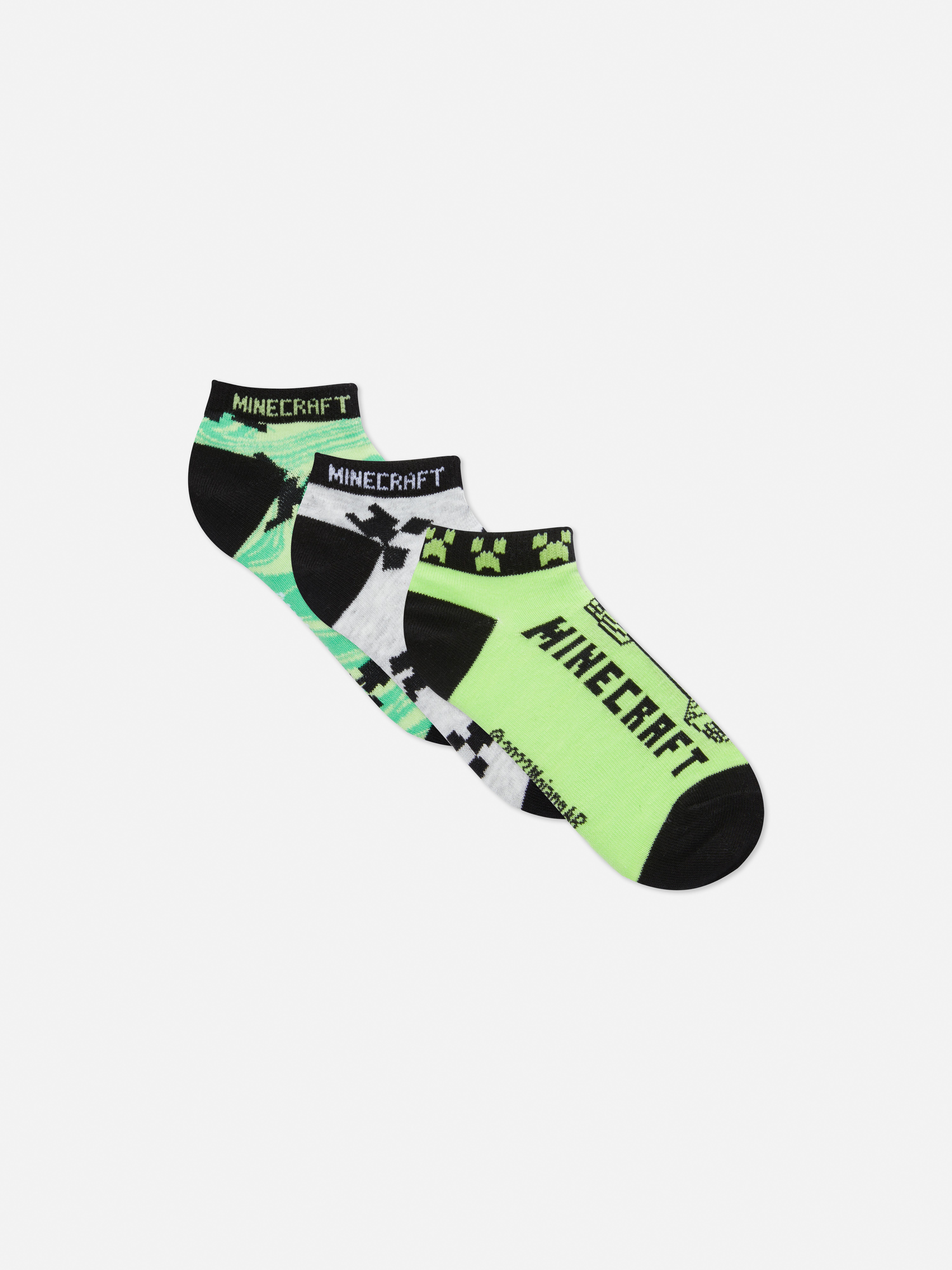 3-Pack Minecraft Sneaker Liner Socks