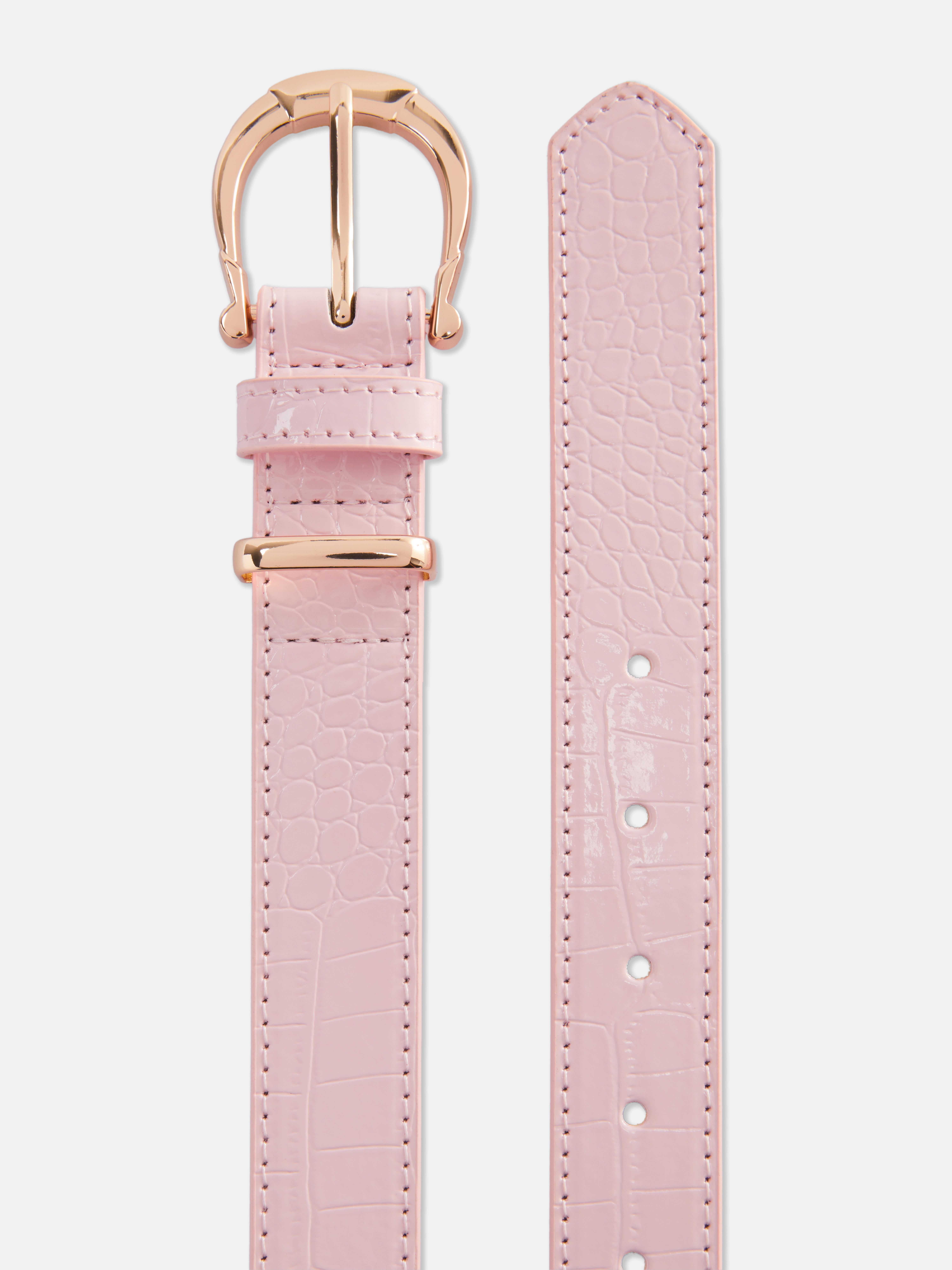 Horseshoe Buckle Belt Pink