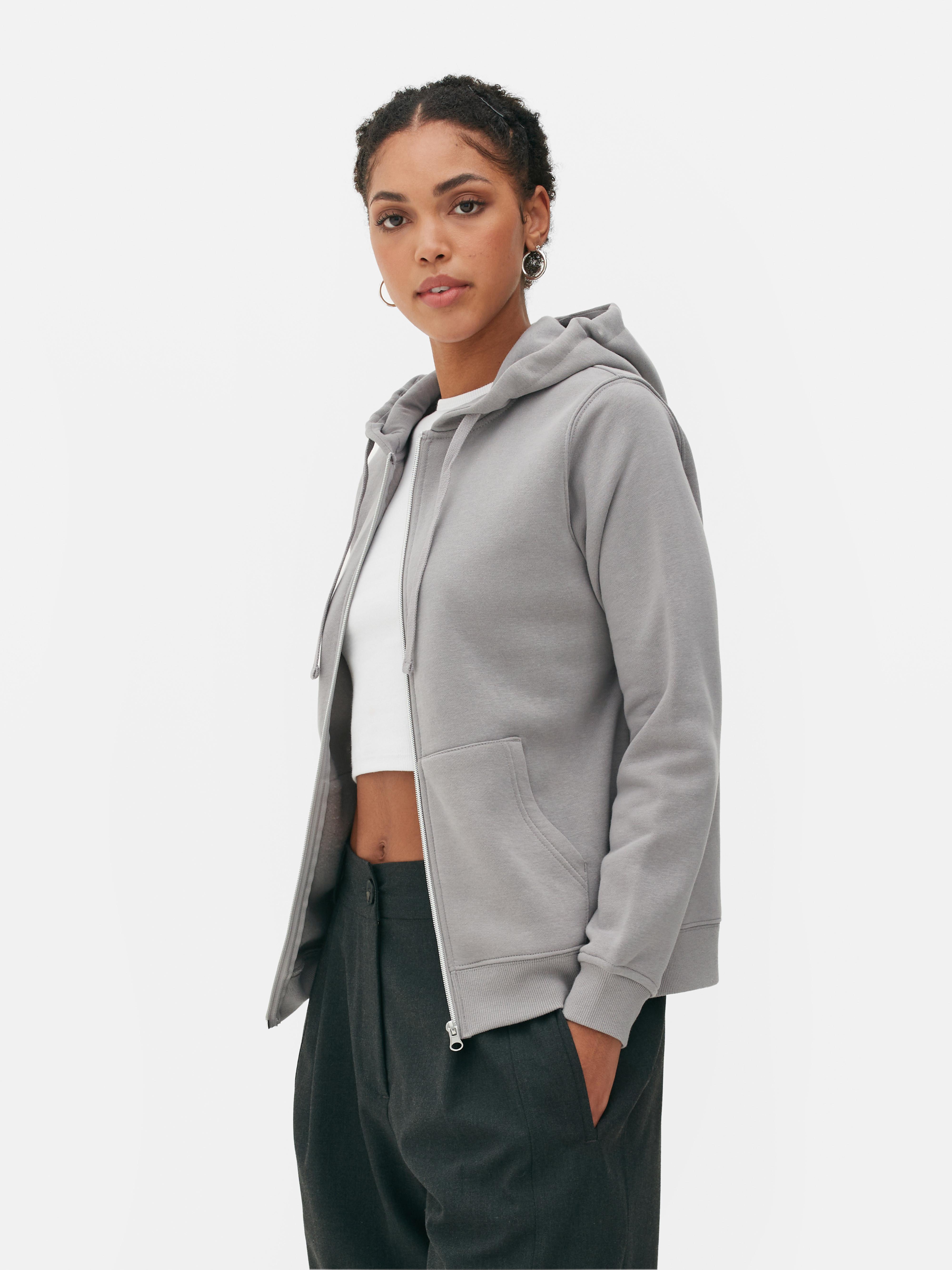 Primark grey zip online hoodie