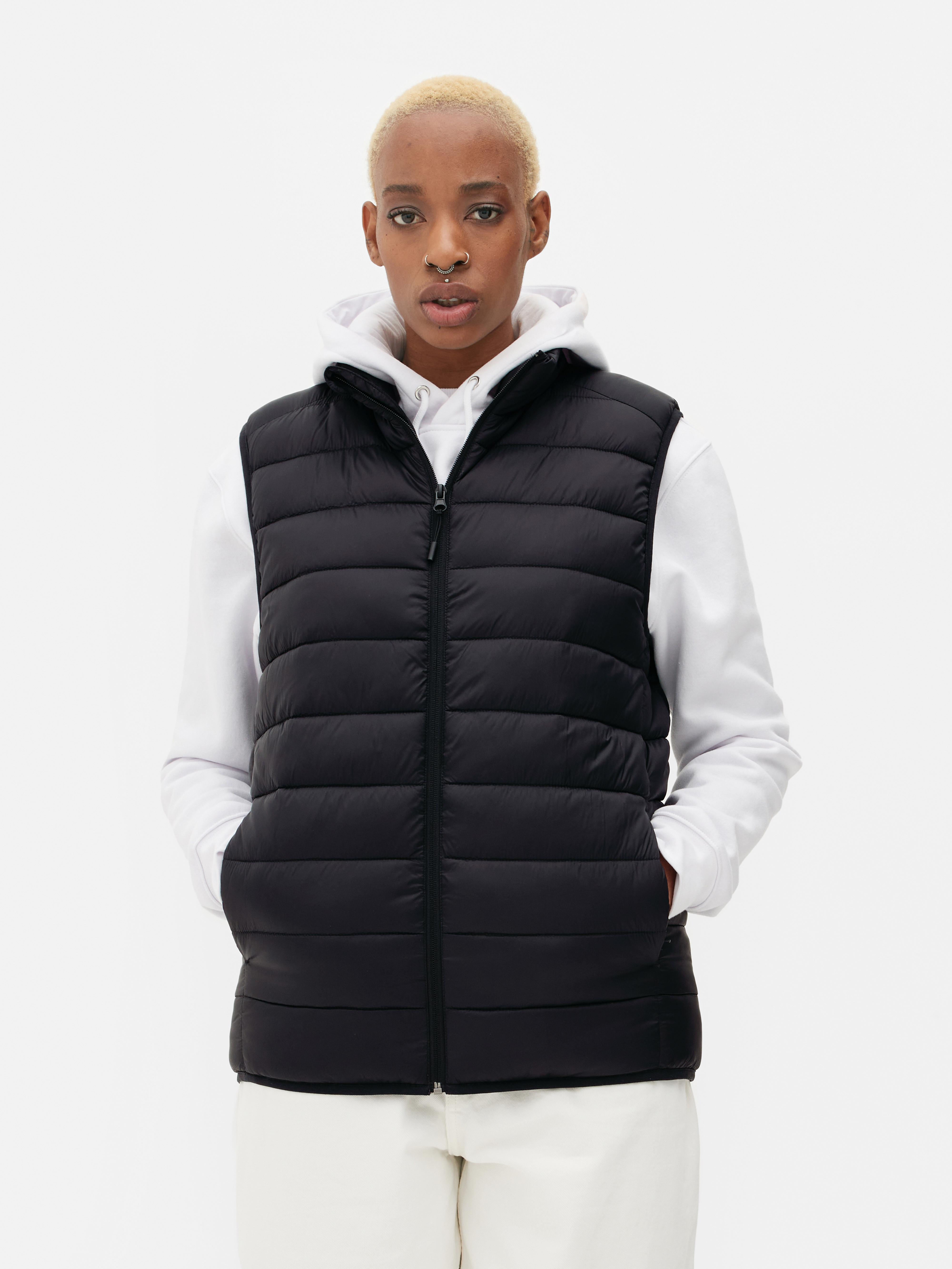 Men black puffer outlet vest