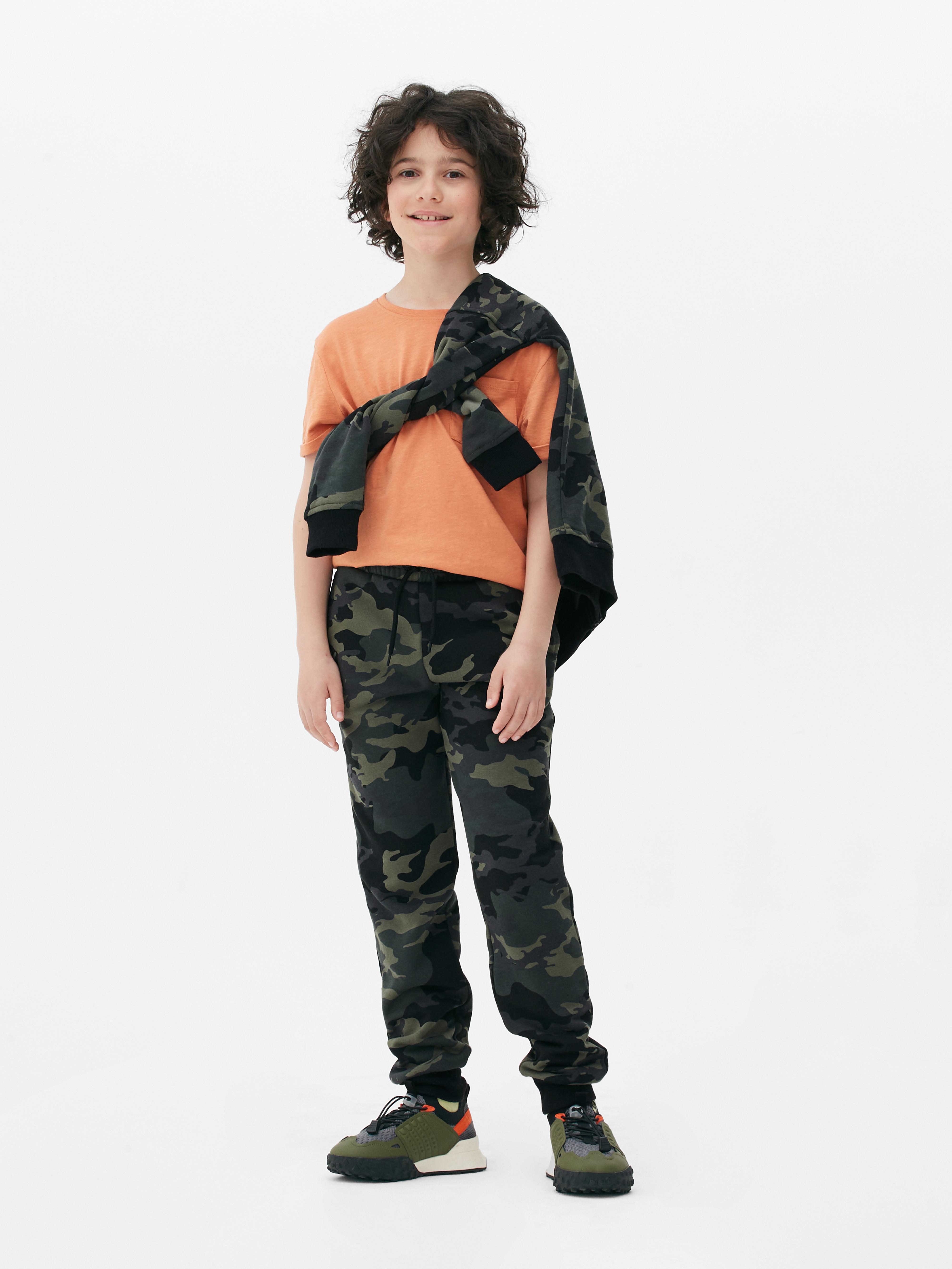 Pantalones militares de algodón para niños, ropa de camuflaje