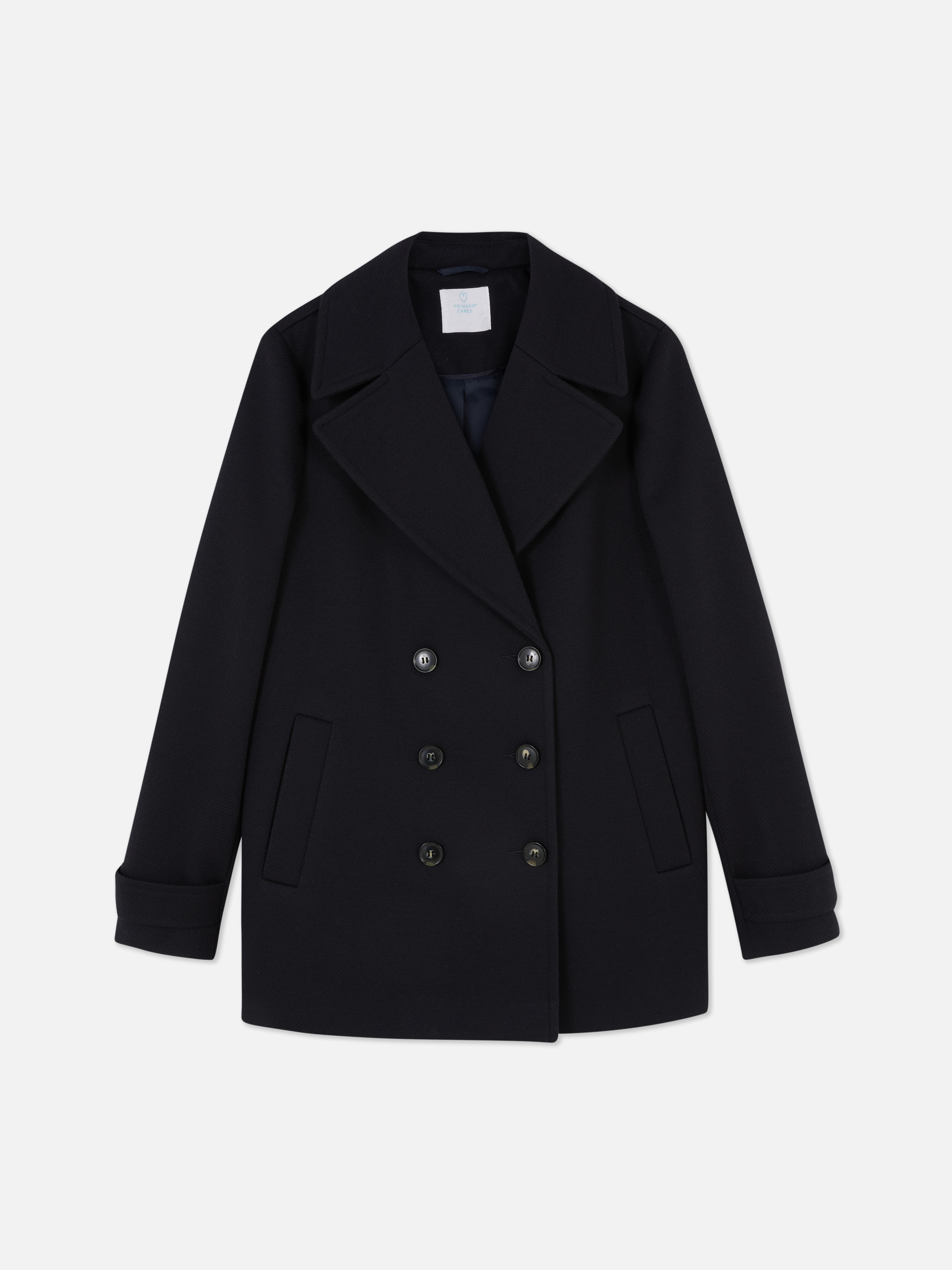 Double-Breasted Pea Coat | Primark