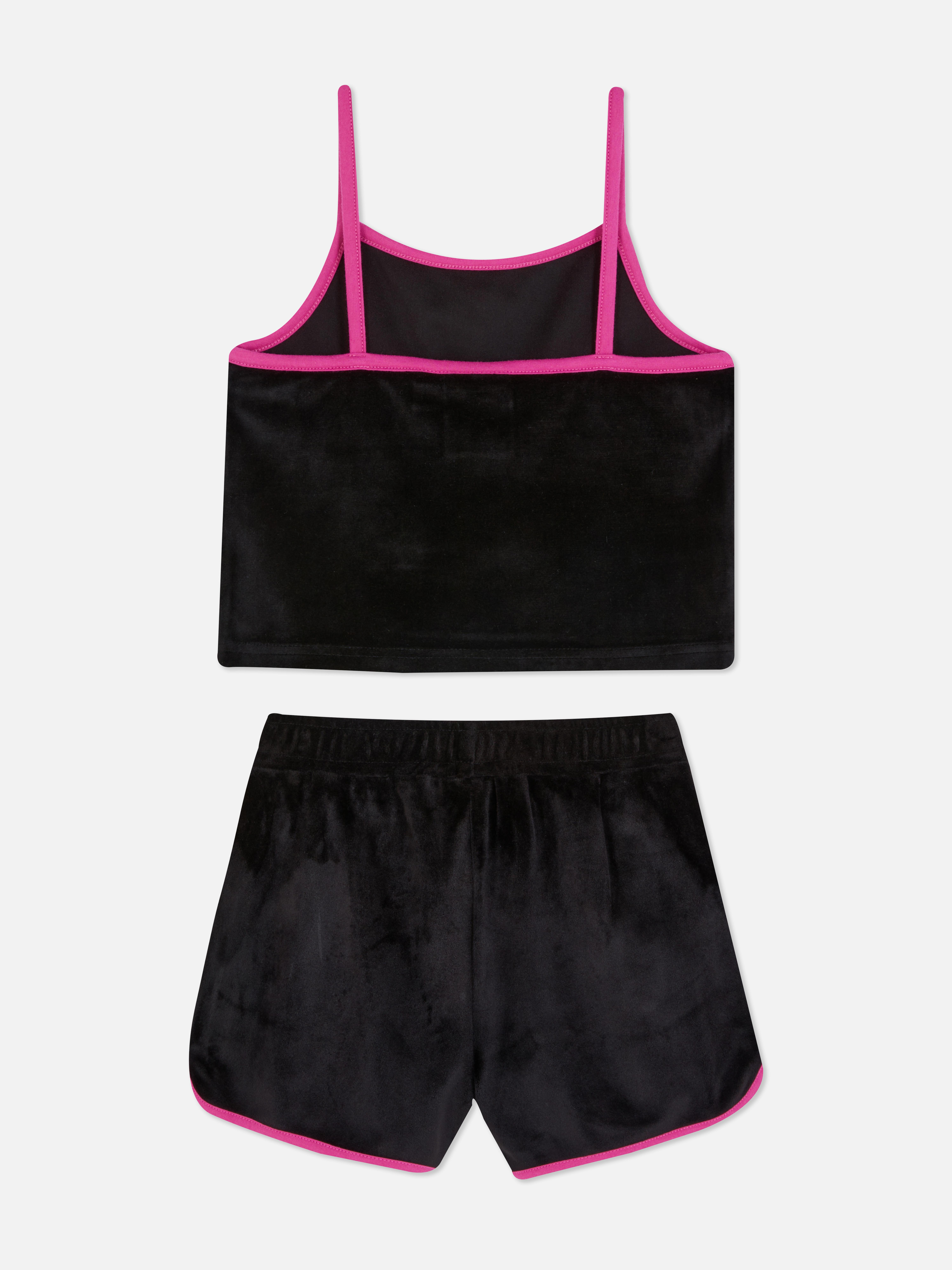 Pineapple Dance Studios Velour Top and Shorts Co-ord Set