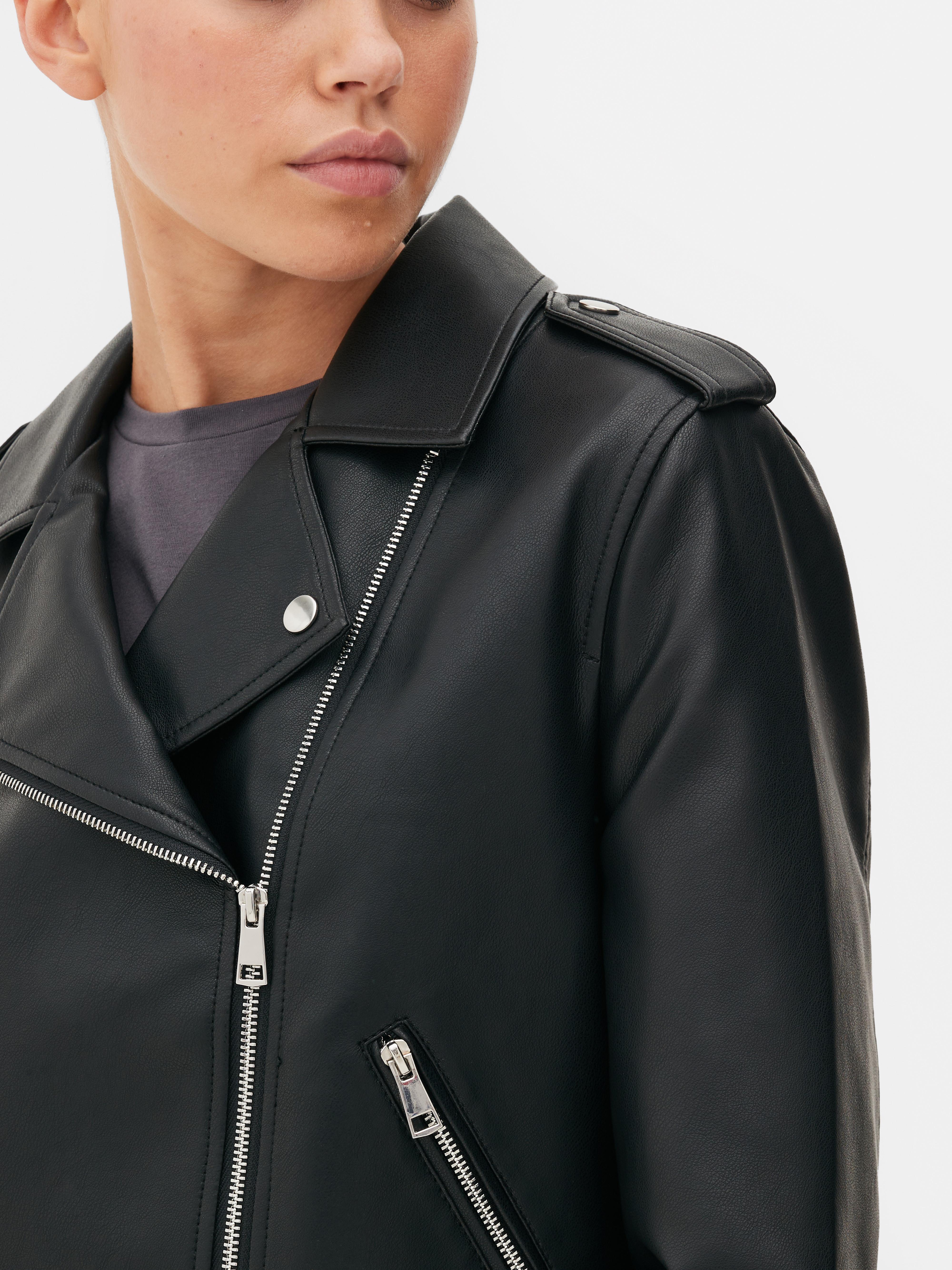 Primark black 2025 leather jacket