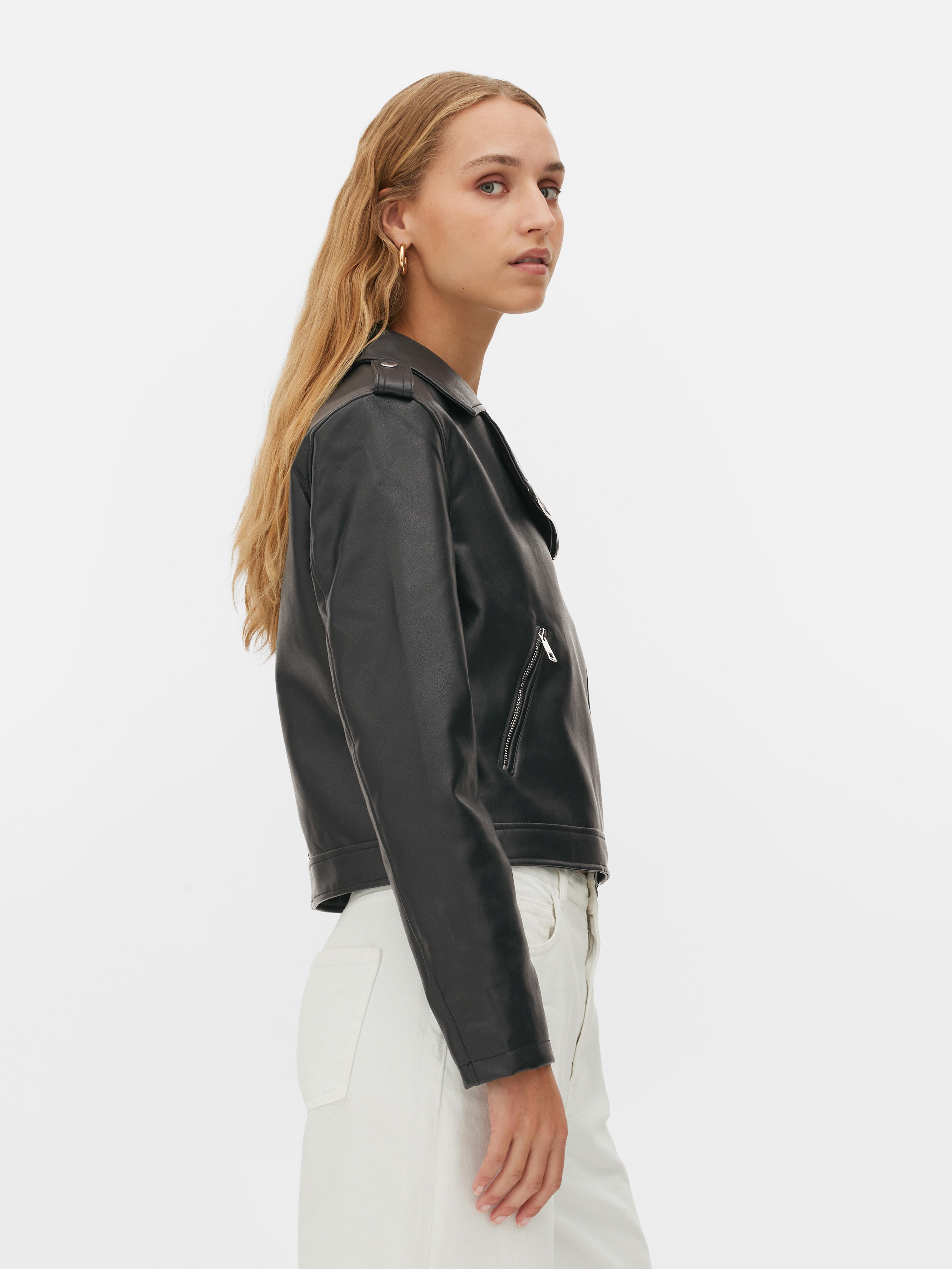 Primark black biker jacket best sale