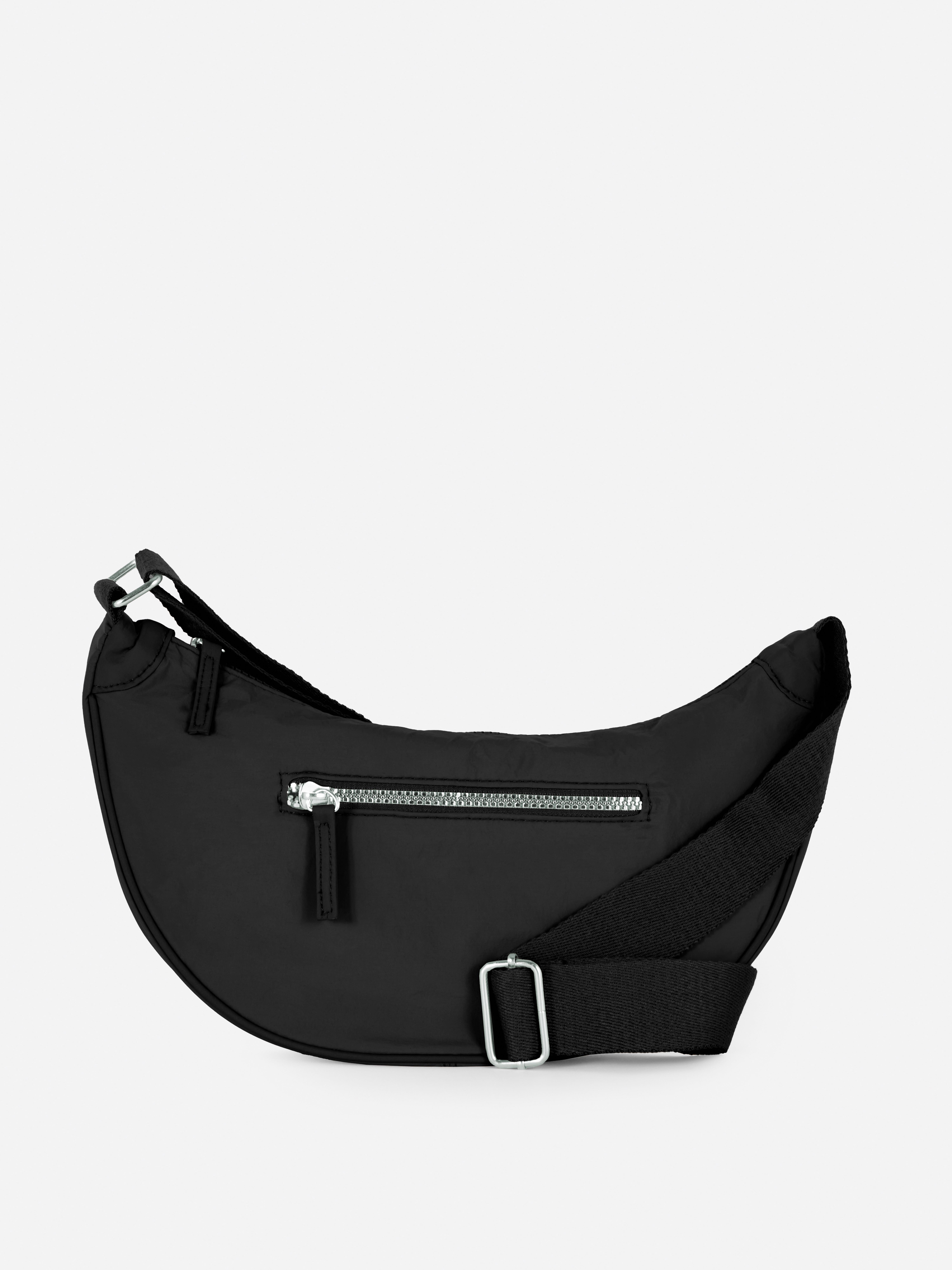 Zip Front Sling Bag Black