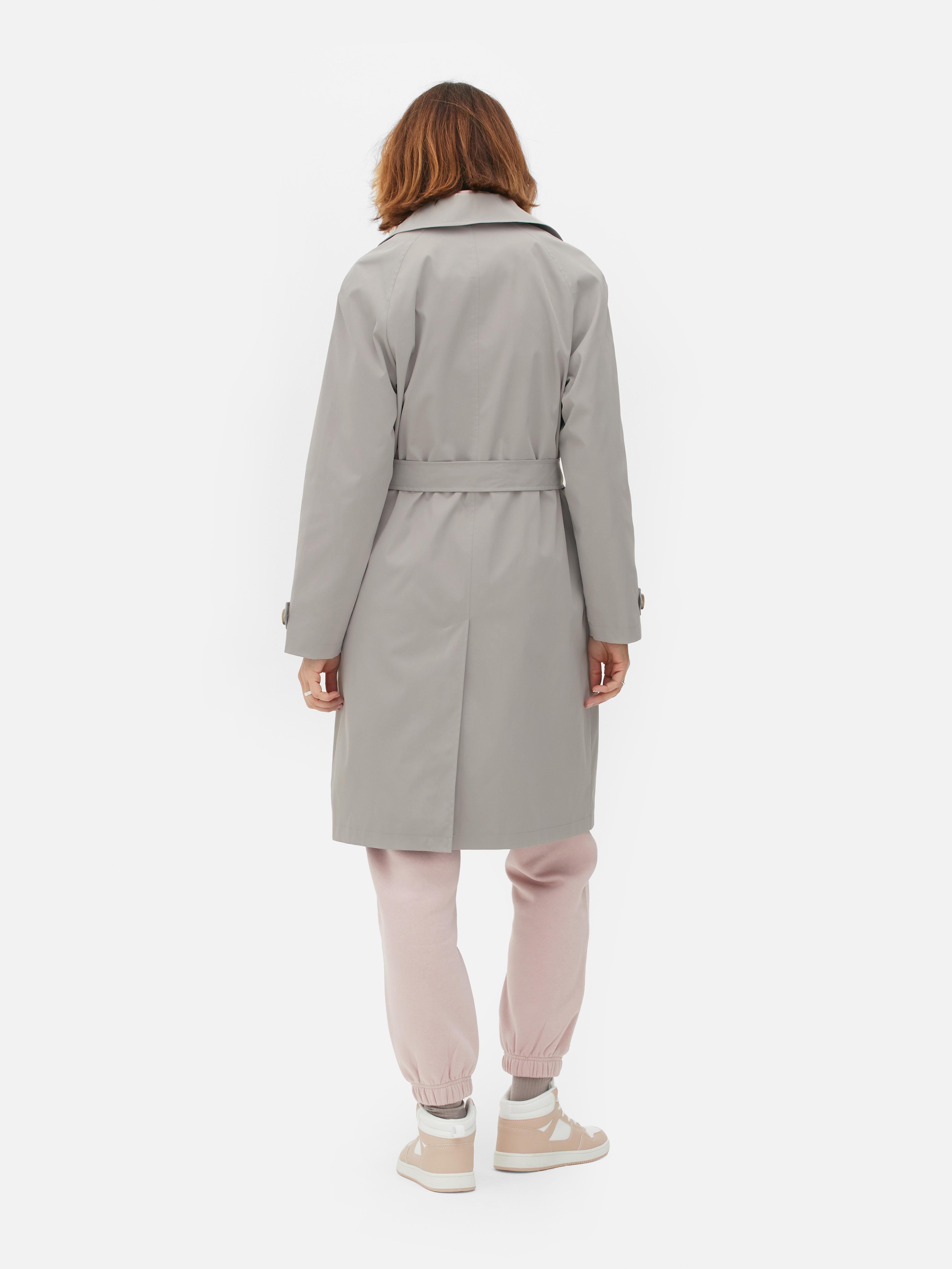 Women's Gray Double Breasted Trench Coat | Primark