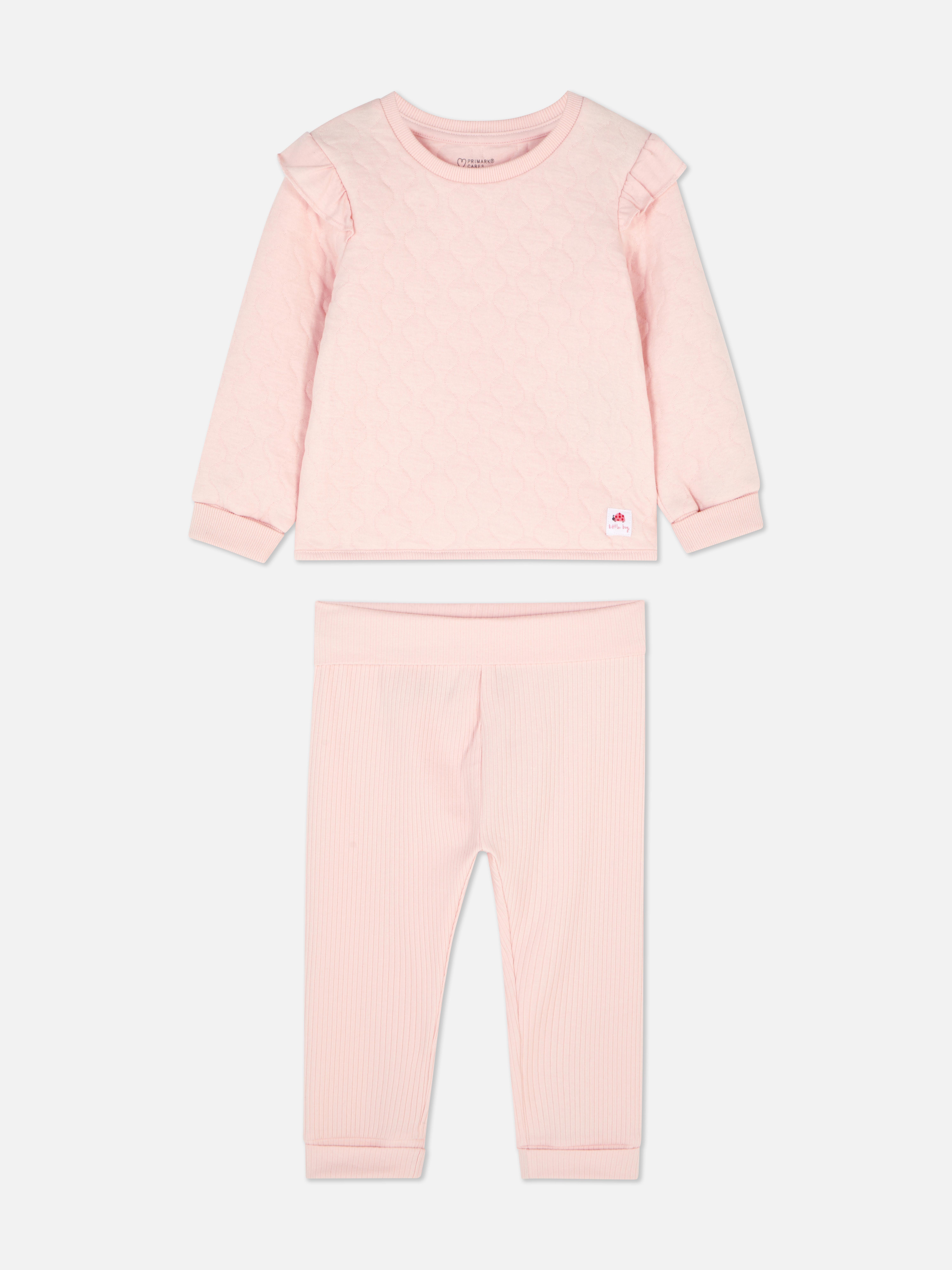 Textured Sweatshirt and Leggings Lounge Set